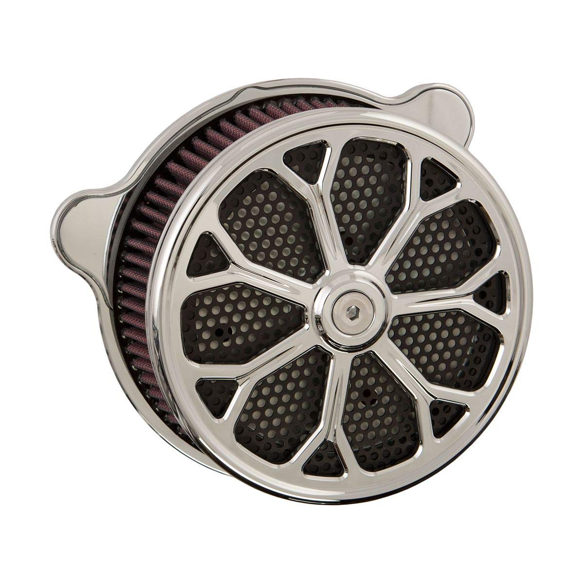 Luck Chrome Air Cleaner Assembly F2122C-ACBT for HardDrive Revolver - High Performance Air Filter Replacement Part for Motorcycles & ATVs