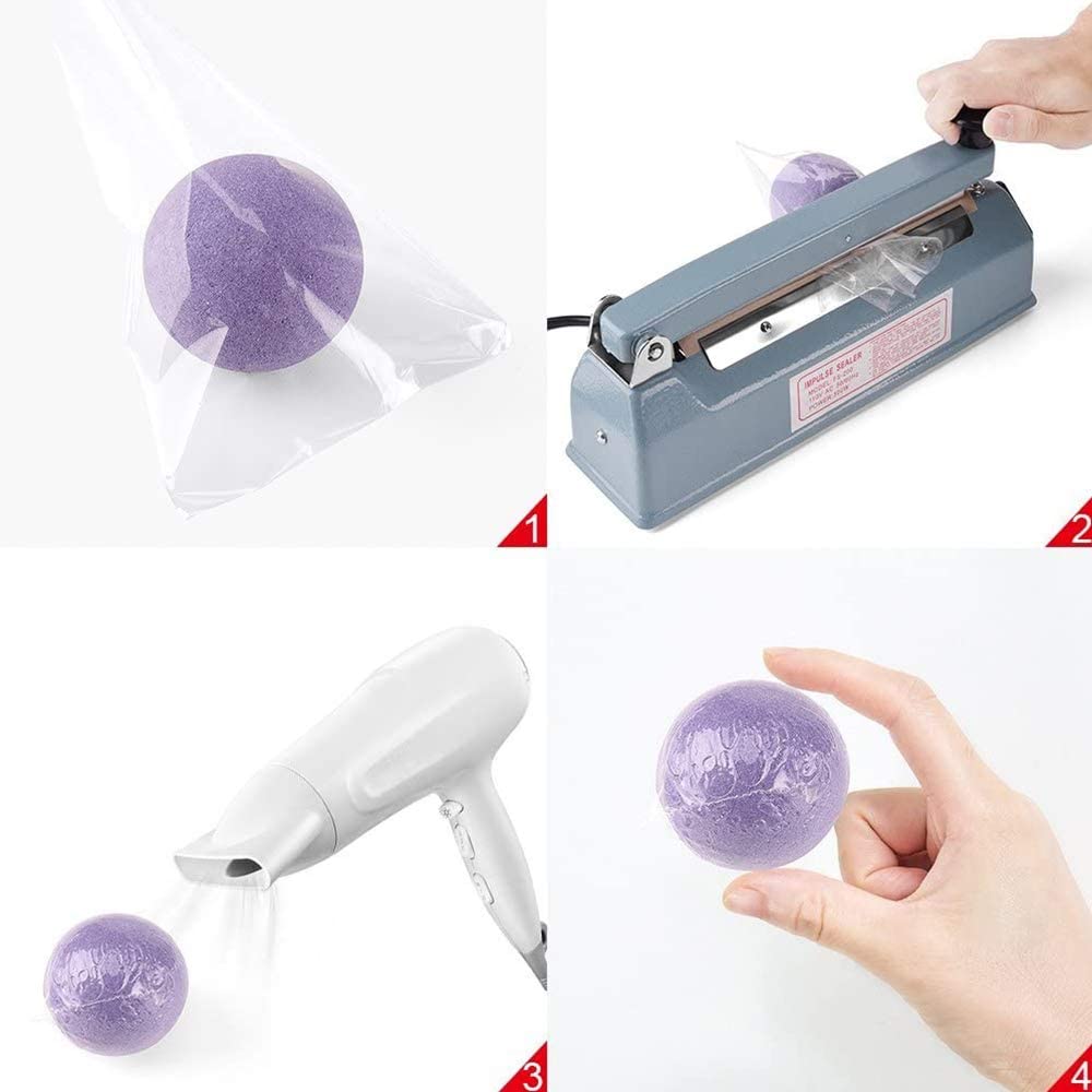500 Pack 6x6 Inch Clear PVC Heat Shrink Wrap Bags - Odorless Shrink Film for Soaps, Bath Bombs, Candles, Jars & Small Gifts - Perfect for Packaging, Retail Display & DIY Crafts
