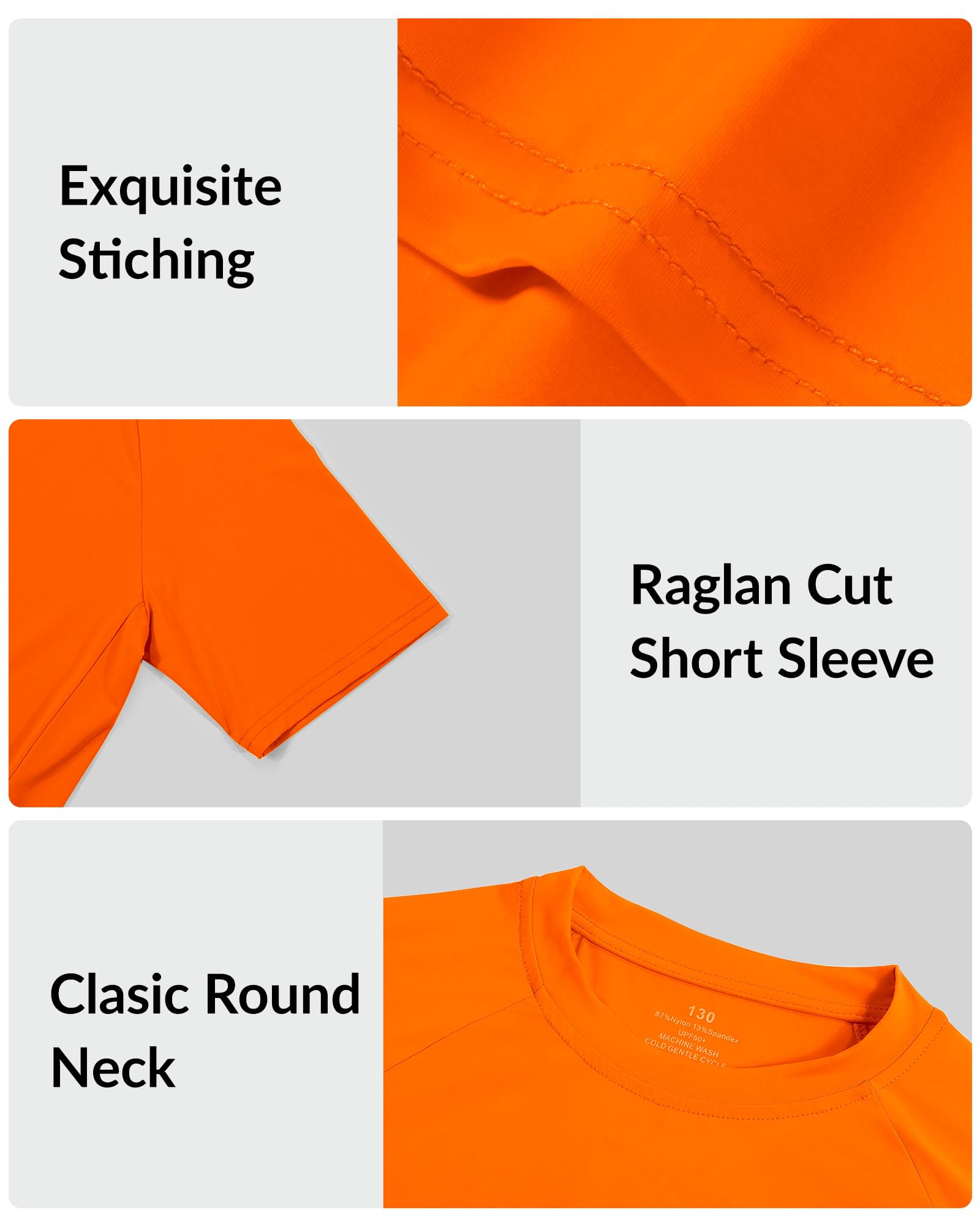 Witwot Boys UPF 50+ Sun Protection Short Sleeve Rash Guard Swim Shirt - Youth Kids UV Protective Swimwear for Beach, Pool & Water Sports