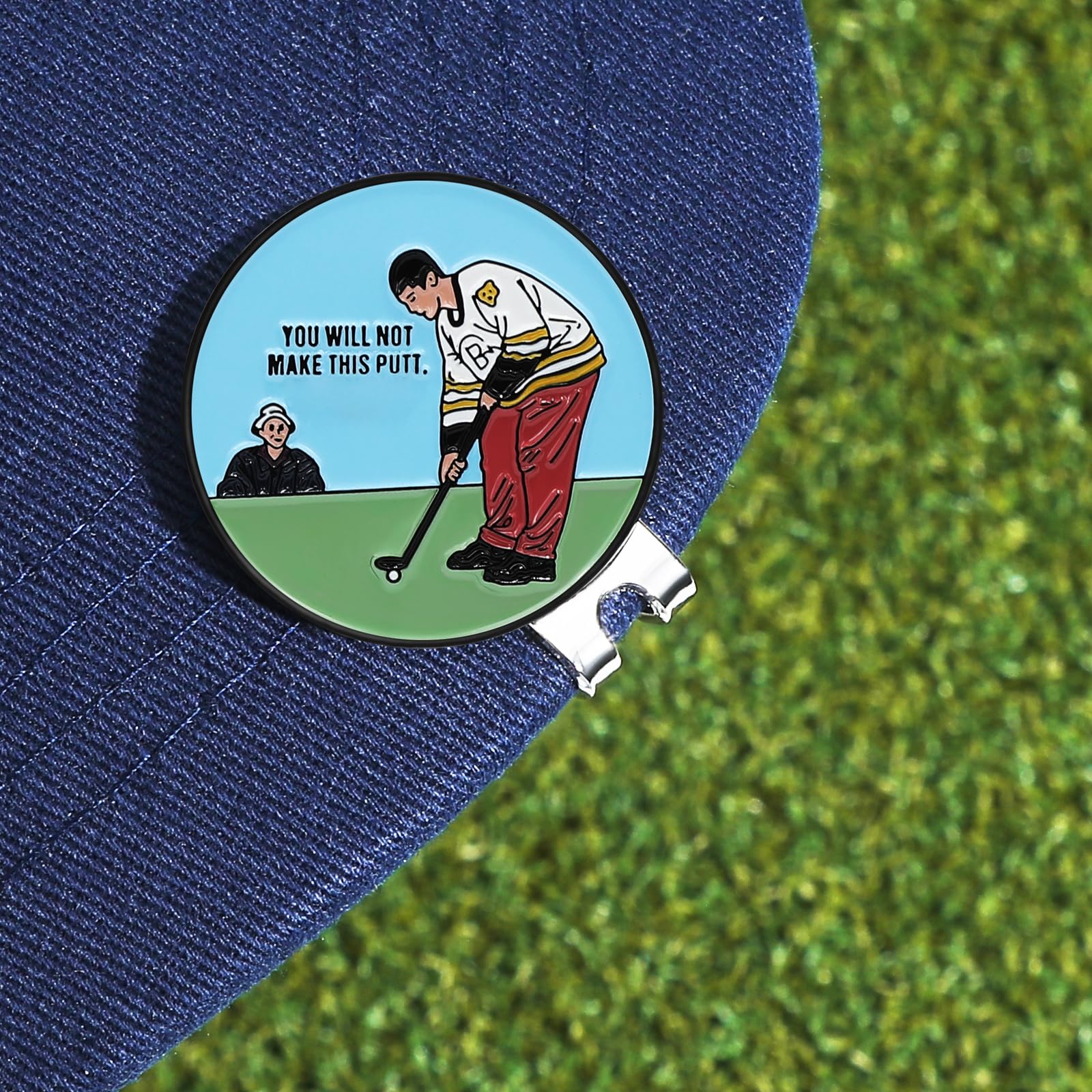 Enamel Golf Ball Marker with Magnetic Hat Clip - Funny & Unique Golf Accessories - Perfect Gift for Golf Lovers - Ideal for Course Play & Tournament Use