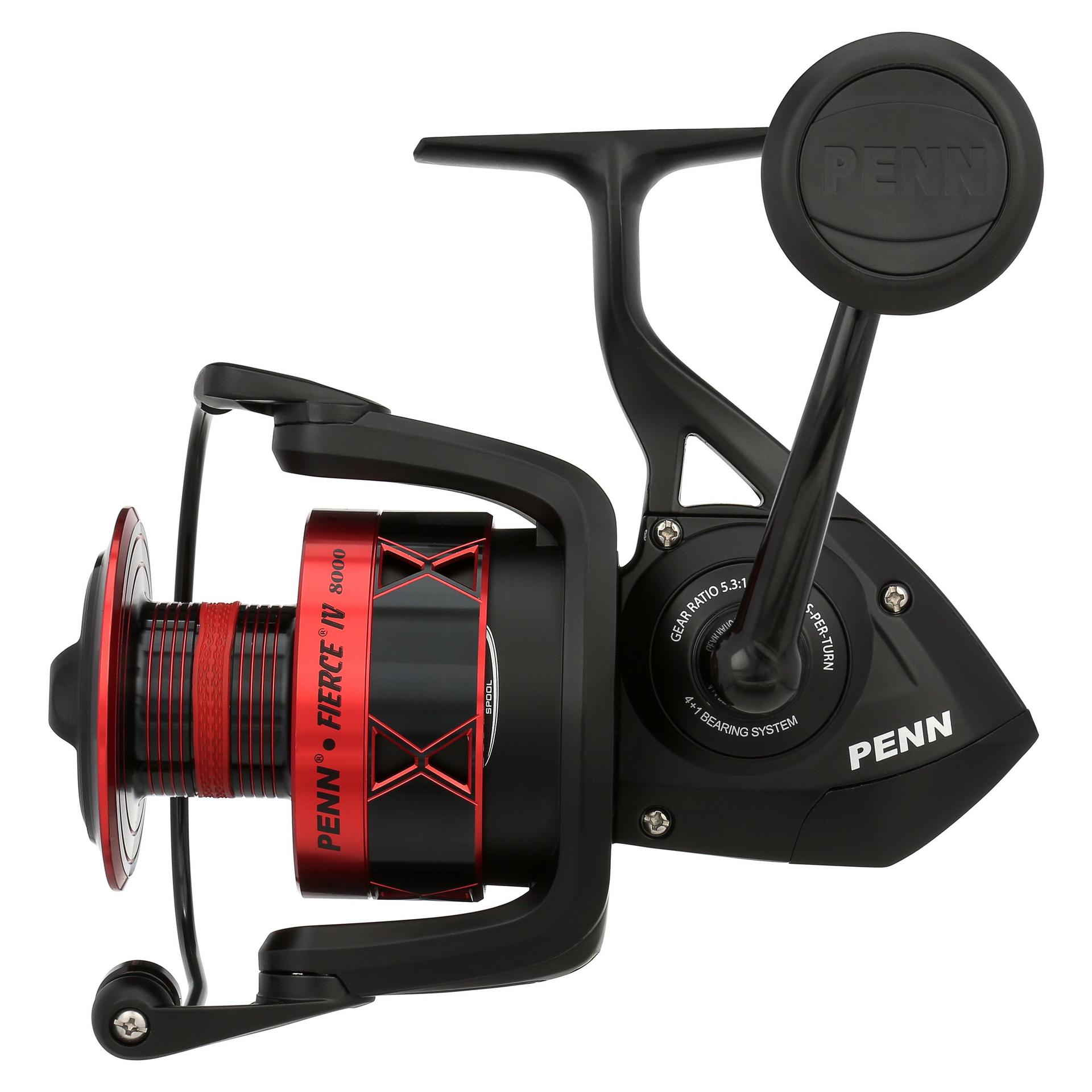 Fierce® IV Spinning Fishing Reel - Lightweight Saltwater & Freshwater Spinning Reel with Smooth Drag System - Perfect for Surf Fishing, Pier Fishing, and Bass Angling