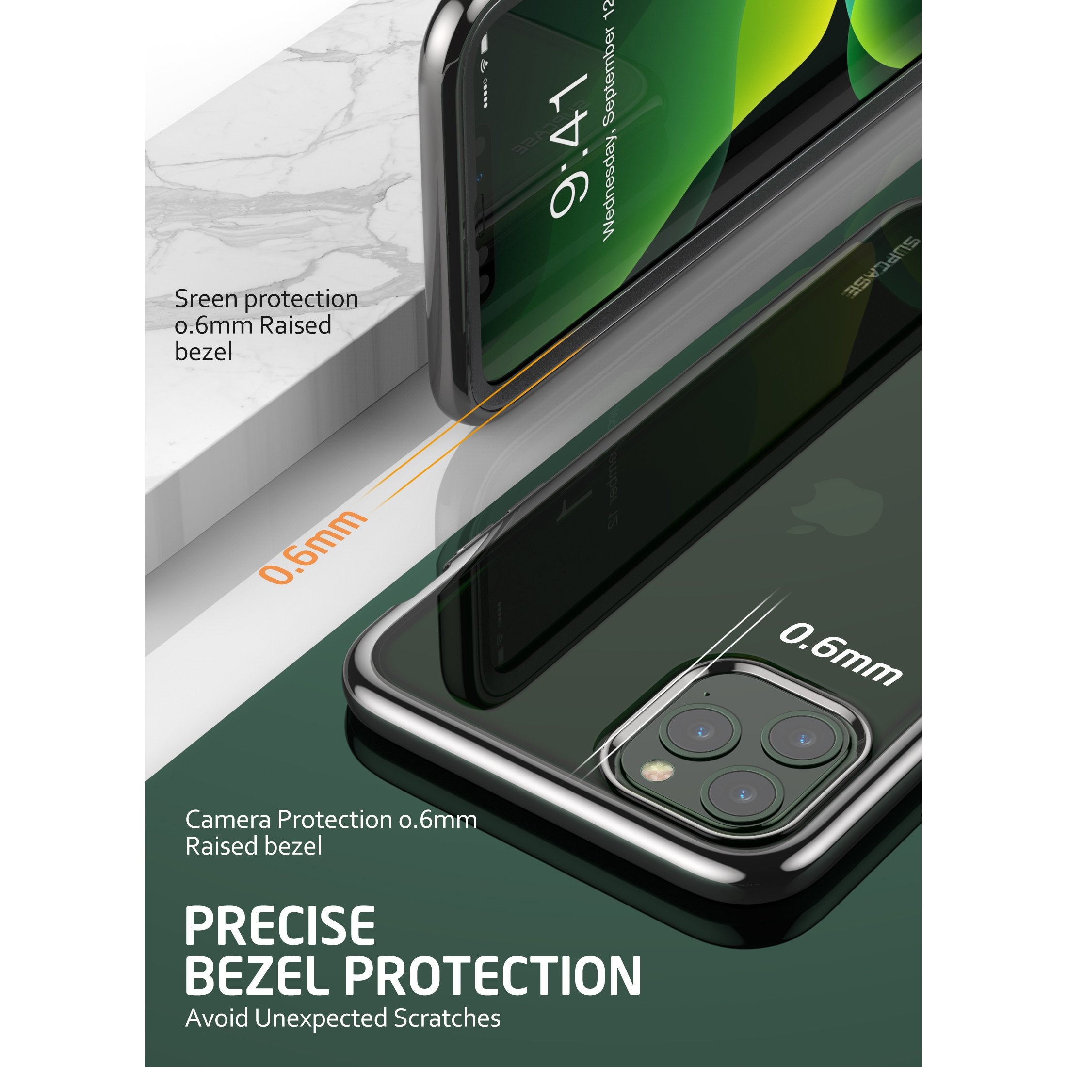 iPhone 11 Pro Case 5.8 Inch - Unicorn Beetle Electro Slim Clear Protective Cover (Black) | Shockproof & Scratch Resistant for Daily Use, Work & Outdoor Activities