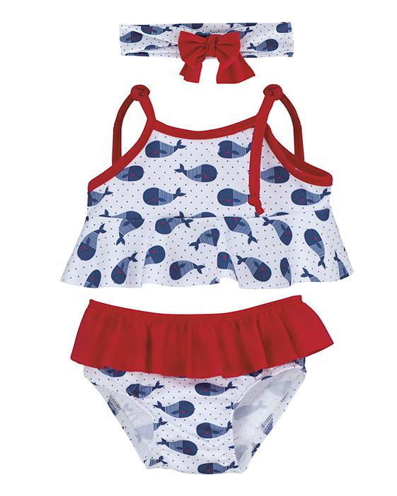 Thaleia Whale Print Bikini Set - Sexy Two Piece Swimwear for Women, Summer Beach Vacation & Pool Party Outfit