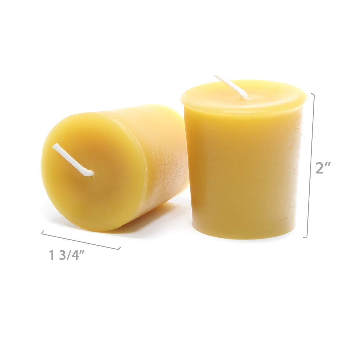 Bluecorn 100% Pure Beeswax Votive Candles - 36 Pack Natural Yellow Beeswax Candles | Long Lasting 12+ Hour Burn | Handmade in USA | Soy & Paraffin Free | Perfect for Home Decor, Weddings, Spa Relaxation & Aromatherapy
