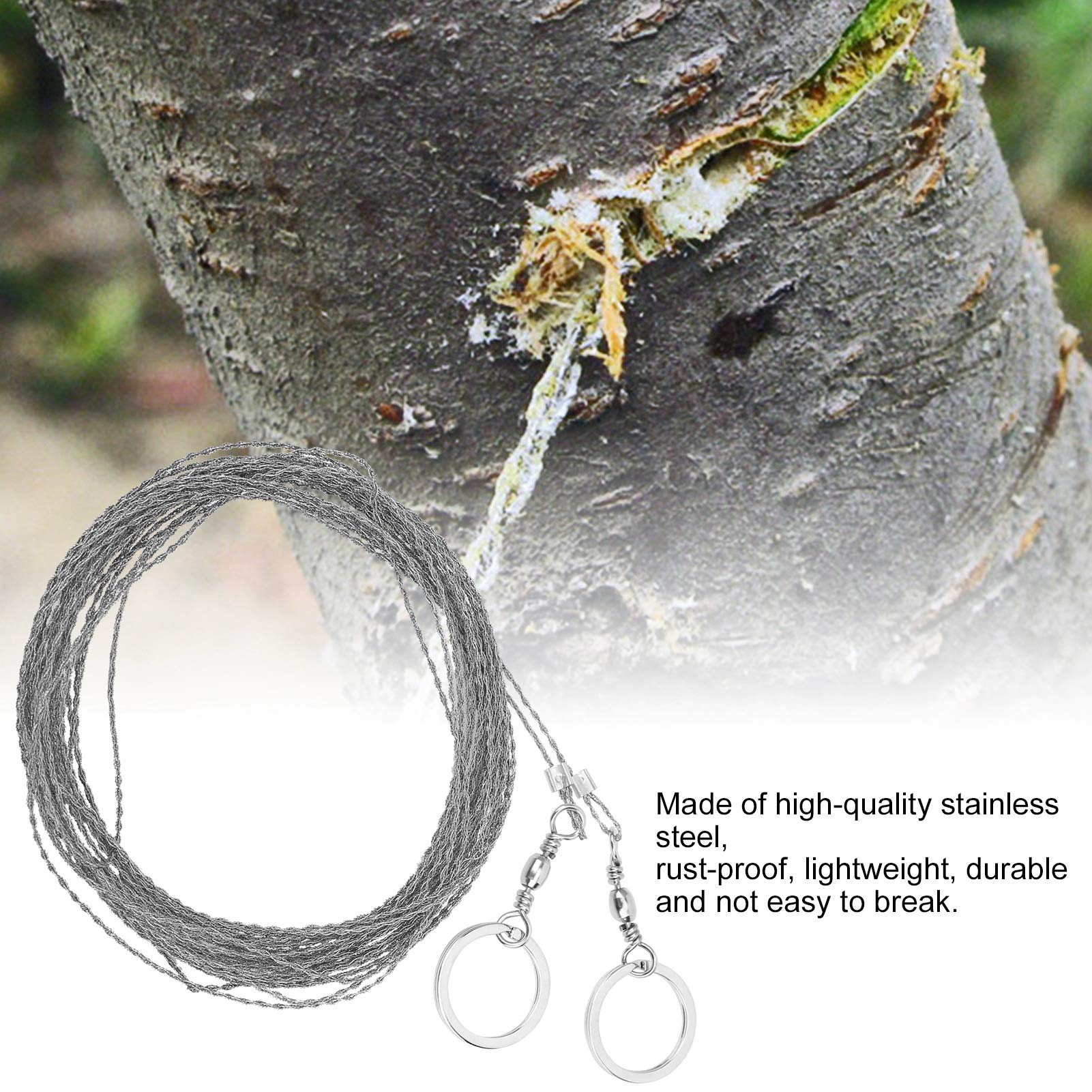 Portable 10m Steel Wire Saw for Trees - Outdoor Survival Cable Saw, Universal Stainless Steel Fret Saw | Perfect for Camping, Hiking, Emergency Situations & Wilderness Survival