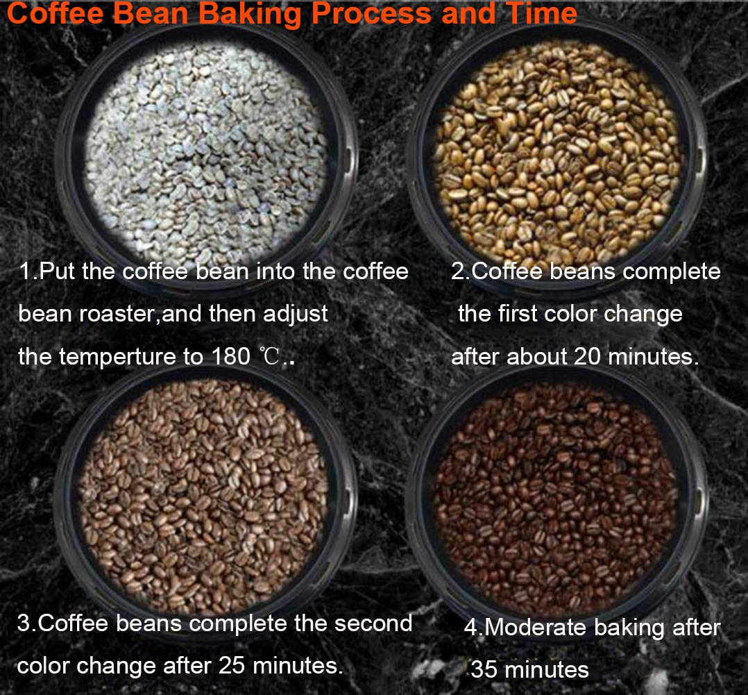 TOPCHANCES 110V Electric Coffee Bean Roaster Machine for Home Use - 5LB Capacity, Adjustable Temperature, Perfect for Roasting Coffee Beans, Peanuts & Nuts - Ideal for Coffee Enthusiasts & Home Baristas (Great for Gifts, Small Businesses & DIY Coffee Roasting)