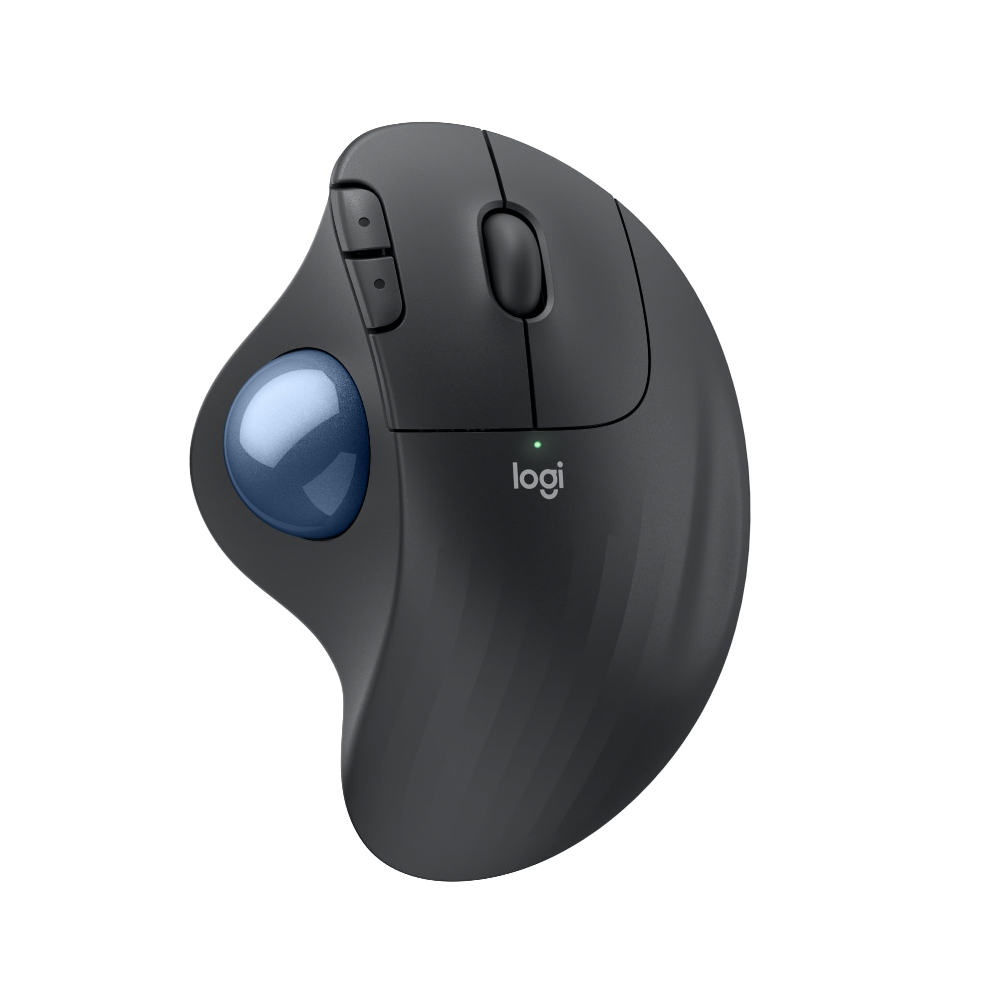 Logitech Ergo M575S Wireless Trackball Mouse - Bluetooth & USB Dongle, Ergonomic Thumb Control, Precise Tracking for PC & Mac (Graphite Blue) - Perfect for Office Work, Graphic Design & Long Computing Sessions