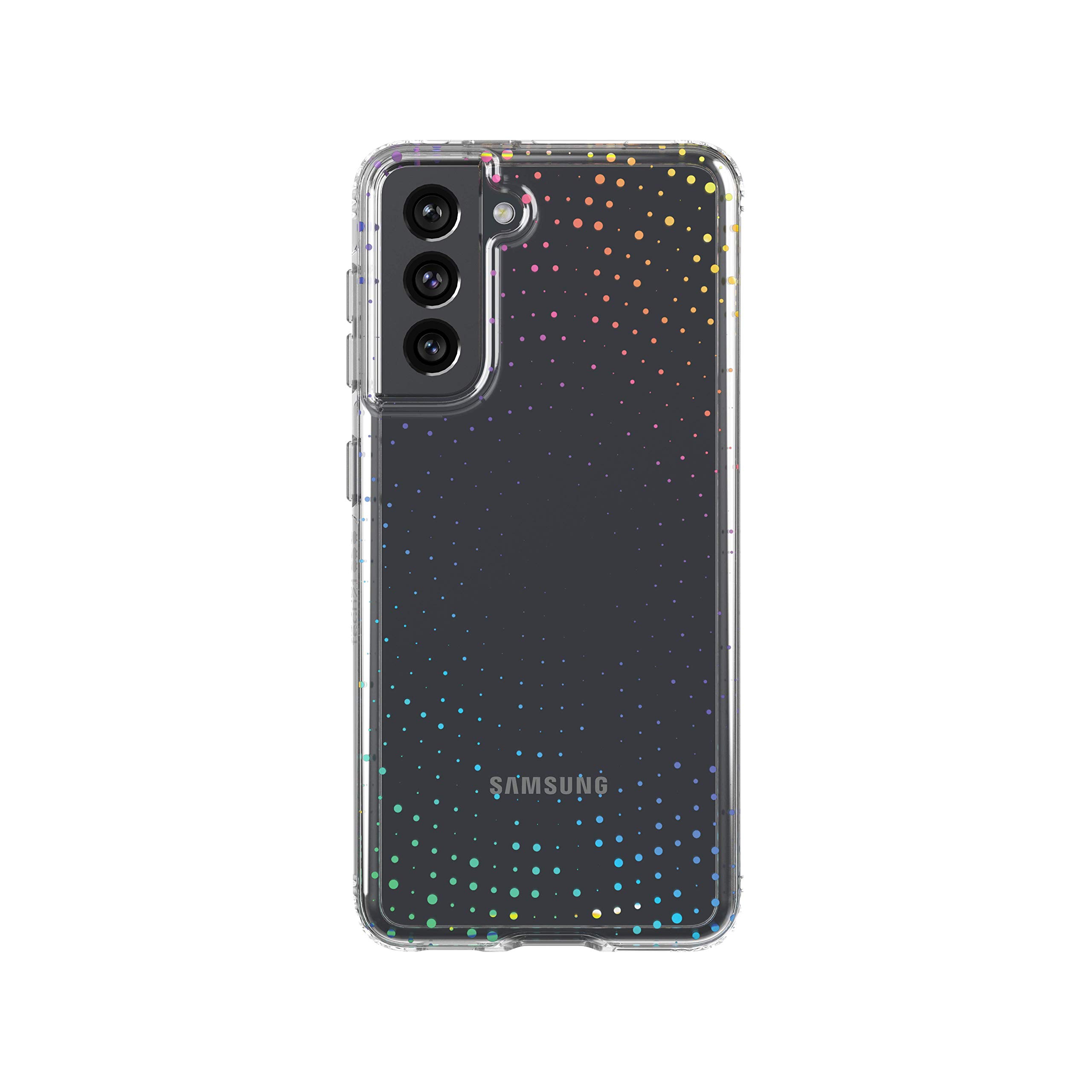 Tech21 Evo Sparkle Case for Samsung Galaxy S21 5G - Radiant Clear Protective Phone Cover | Shockproof & Scratch-Resistant | Perfect for Everyday Use, Travel & Outdoor Activities