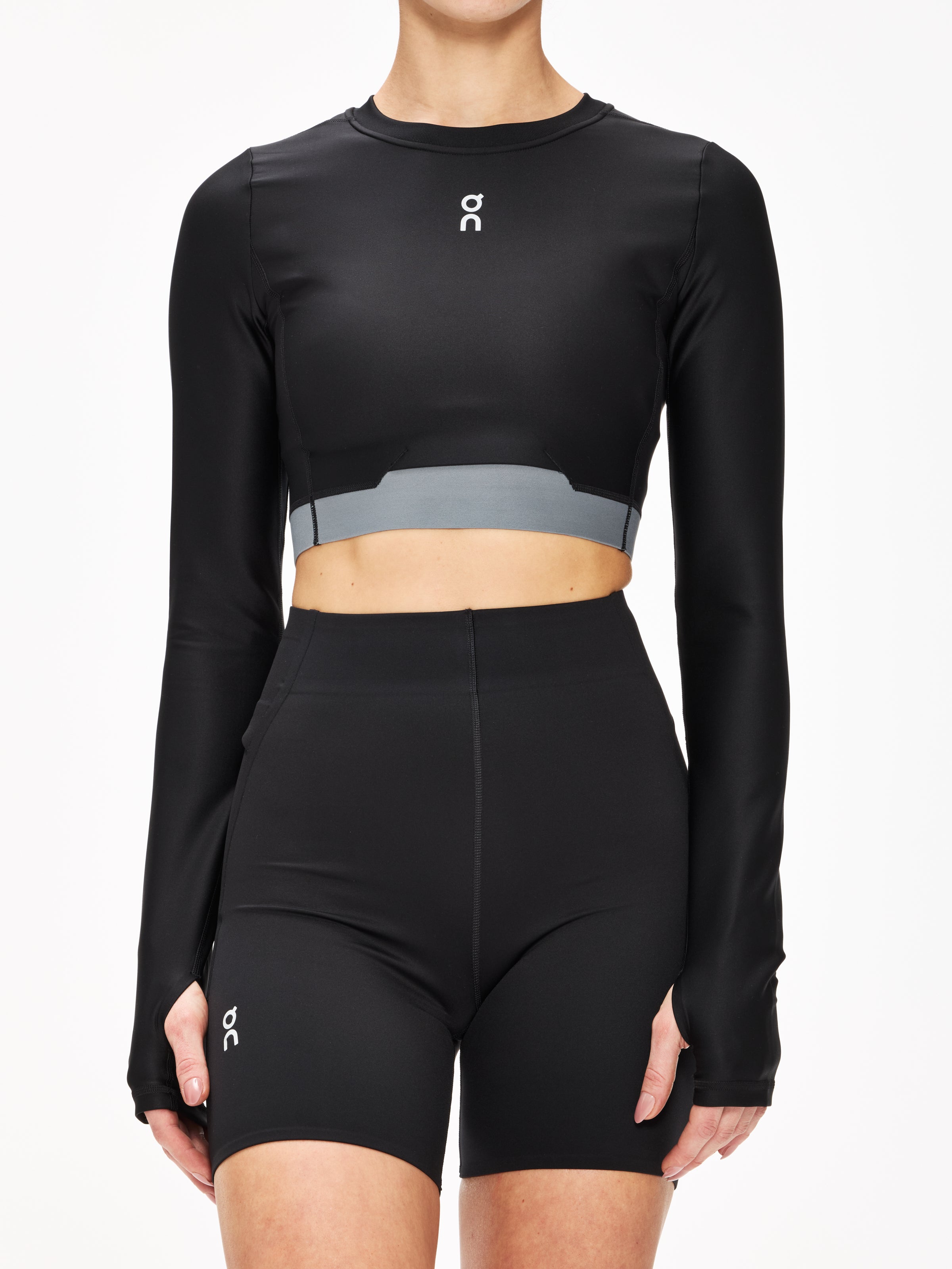 Women's Long Sleeve Crop Top for Travel & Commuting - Comfortable Train Outfit for Work & Casual Wear