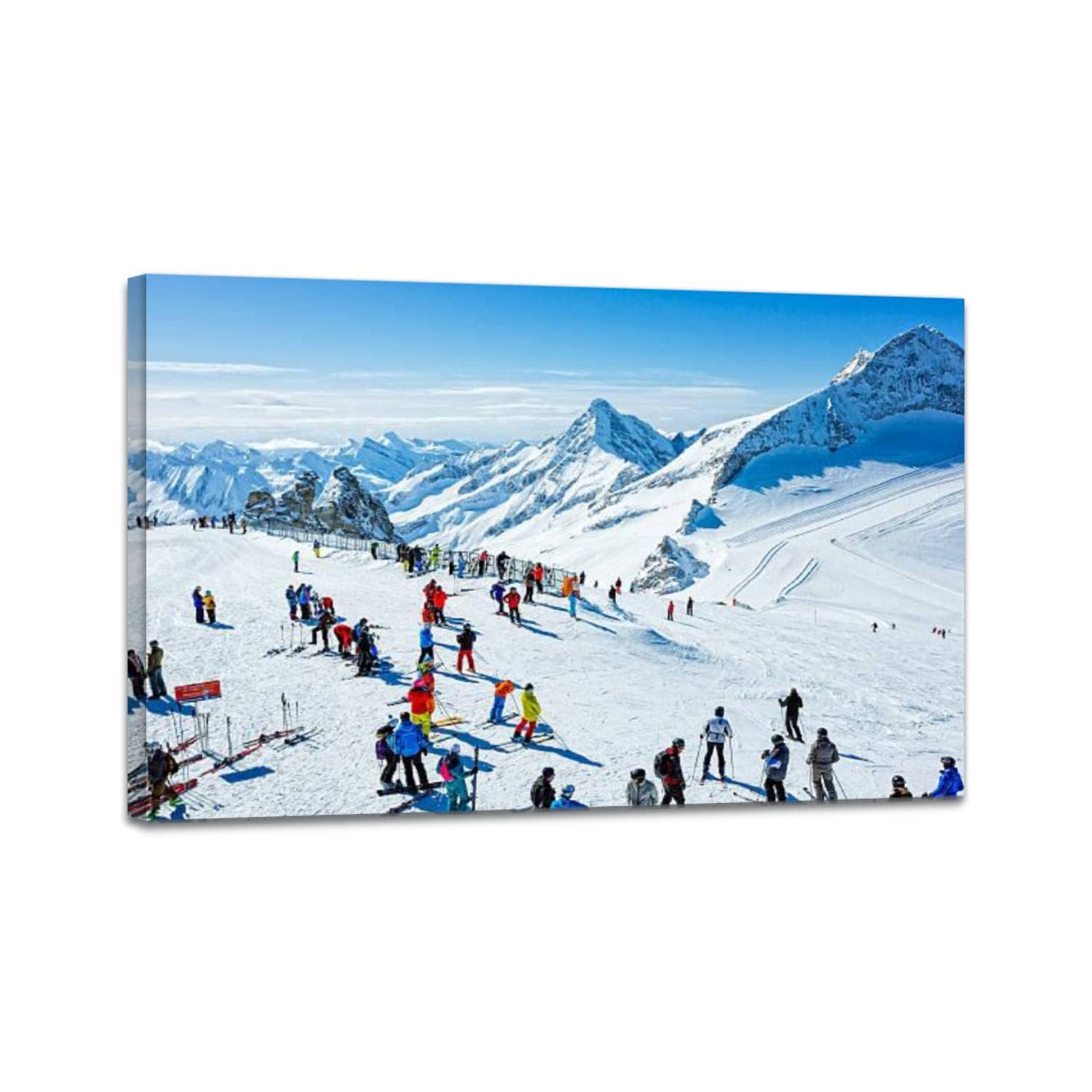 Winter Ski Resort Hintertux Tyrol Austria Canvas Wall Art - 24x36