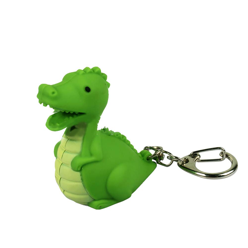 LED Dinosaur Keychain - Sound & Light, Cute Decor for Keys & Gifts