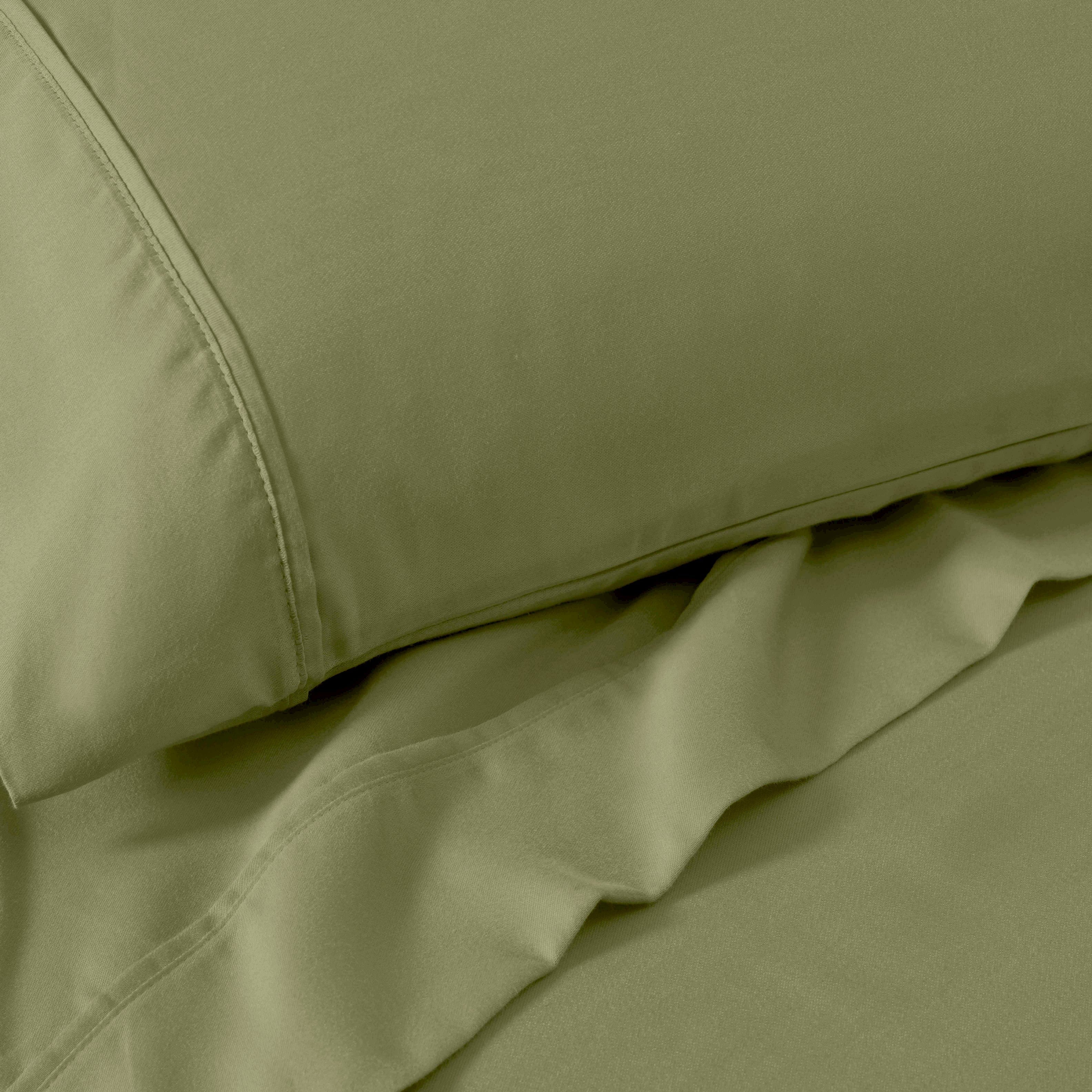 1200 Thread Count Cotton Rich Solid Deep Pocket Bed Sheet Set - Queen Size, Ultra Soft & Breathable - Perfect for Luxury Hotels, Guest Rooms & Master Bedrooms
