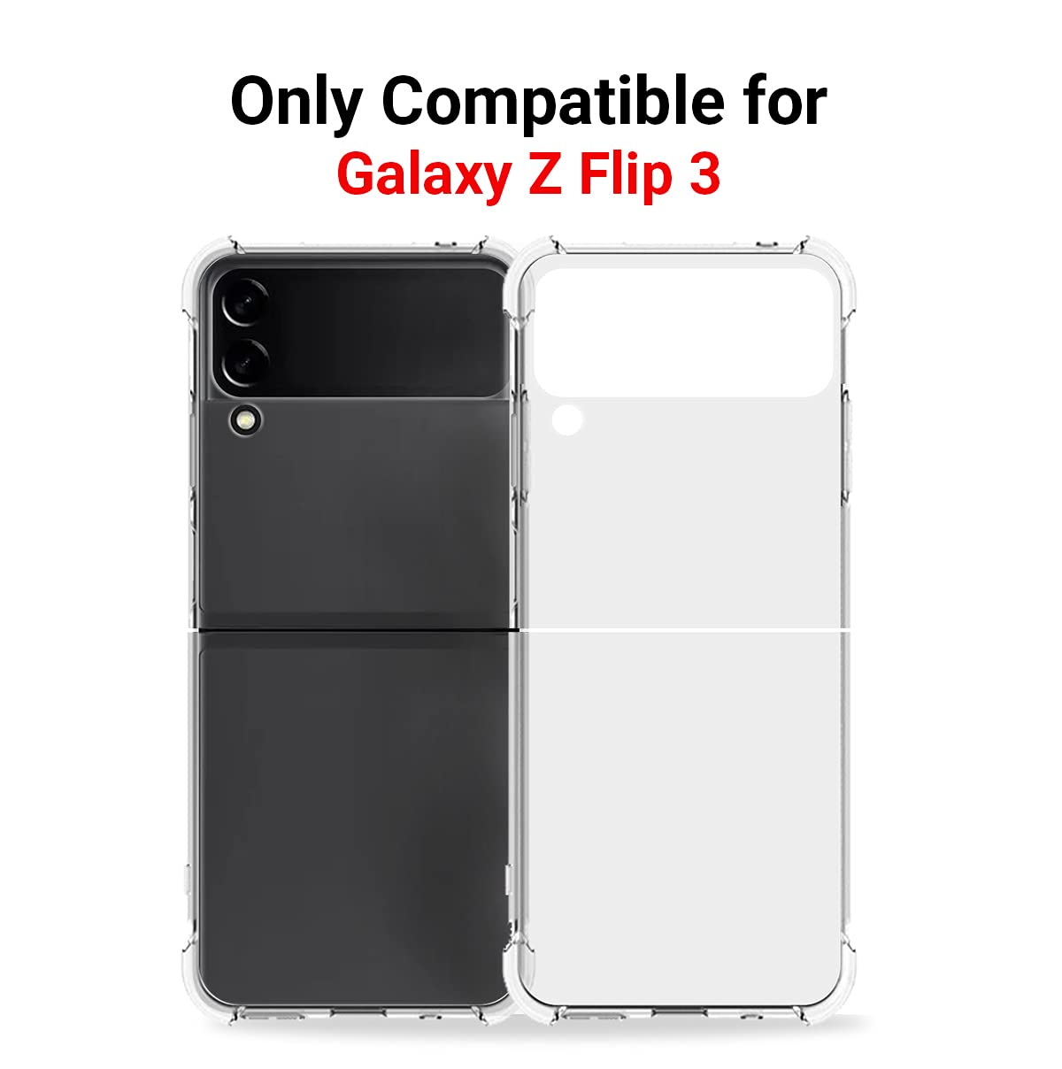 Samsung Galaxy Z Flip 3 Case - Anti-Scratch TPU Protective Cover with Bumper | Customizable Transparent Phone Case | Perfect for Everyday Use, Travel & Photo Protection