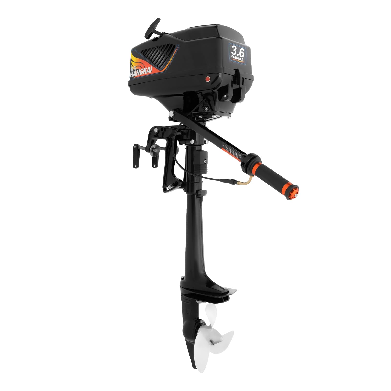 2-Stroke Outboard Motor Boat Engine with Water Cooling System - 3.6HP Portable Marine Engine for Inflatable Kayak, Fishing Boat, Dinghy & Small Watercraft - Perfect for Fishing, Recreational Boating & Water Sports