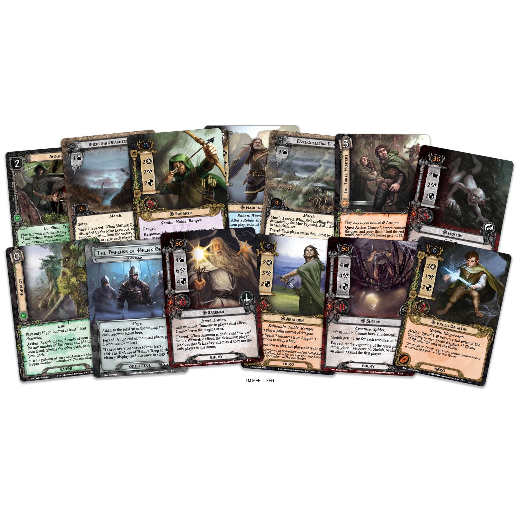 The Lord of The Rings: The Two Towers SAGA Expansion Card Game - Cooperative Strategy Adventure Board Game for Adults & Teens (Ages 14+), 1-4 Players, 30-90 Min Playtime by Fantasy Flight Games - Perfect for Game Nights, Fantasy RPG Enthusiasts & Tolkien Fans