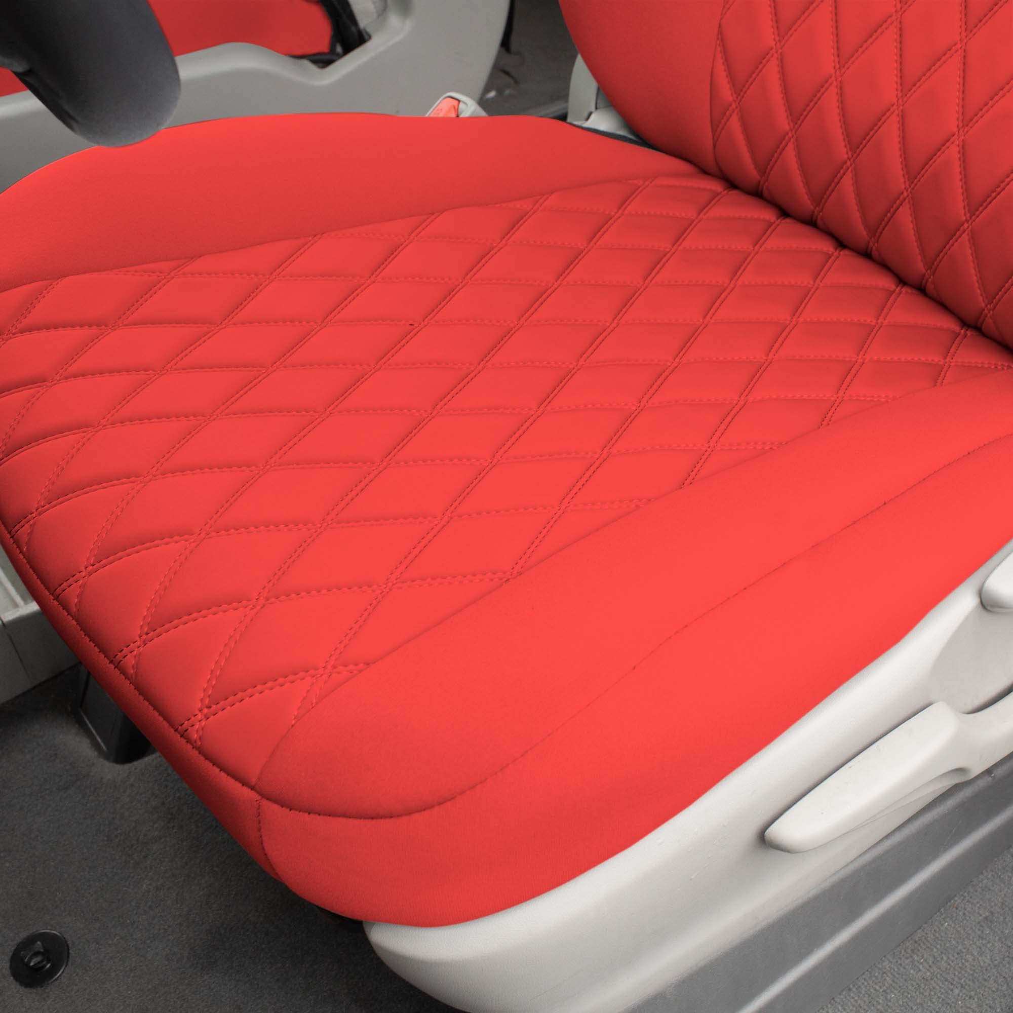 FH Group Custom Fit Neoprene Seat Covers for 2011-2020 Toyota Sienna | Waterproof Neosupreme Automotive Seat Protectors | 3rd Row Red | Perfect for Family Road Trips & Daily Commute