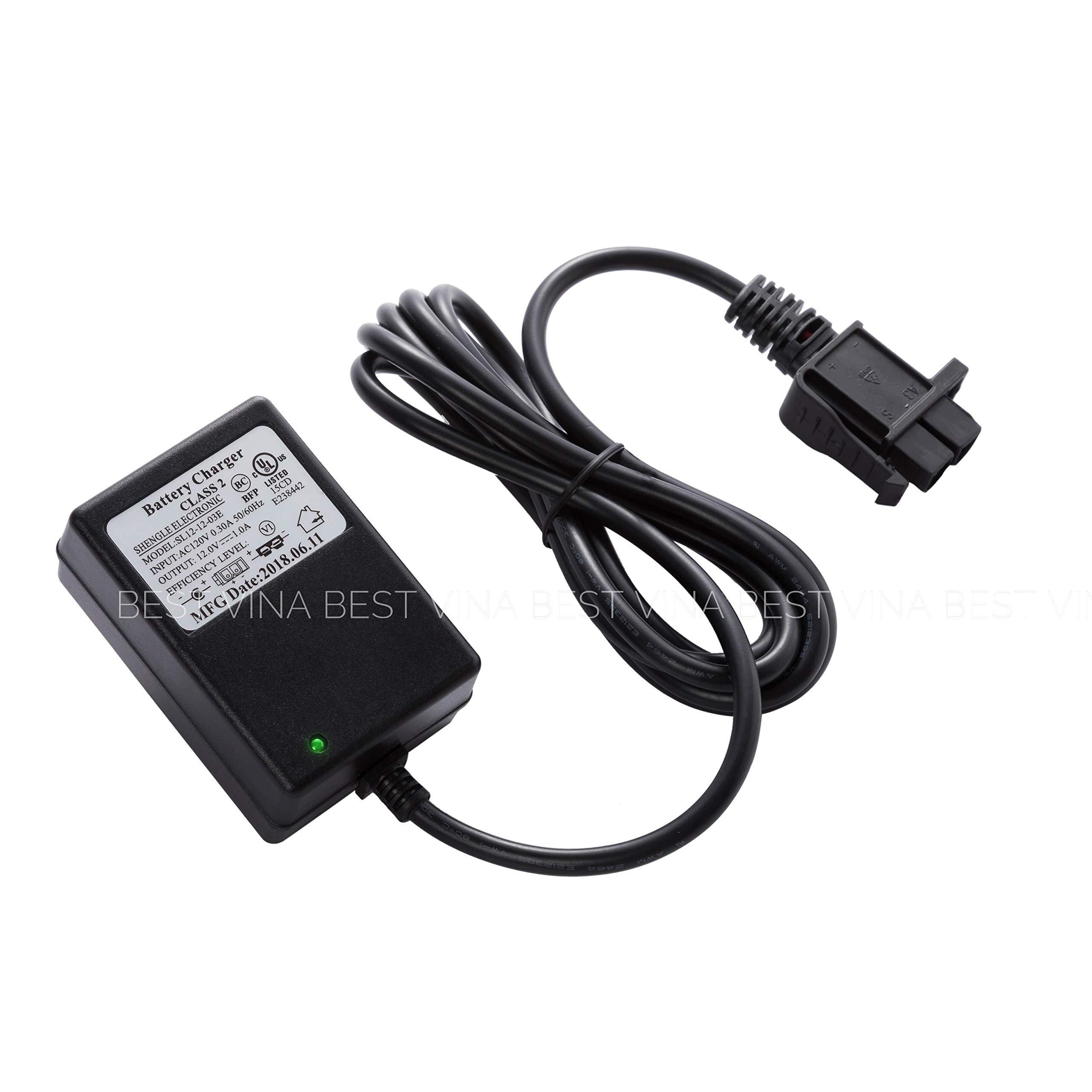 12V Kids Ride On Car Battery Charger - Compatible with Motion Trendz Megatredz, Yamaha Raptor 700R ATV & Toyota FJ Cruiser Electric Vehicles - Fast Charging 12 Volt Power Adapter for Children's Electric Toys - Perfect for Home, Backyard and Outdoor Playtime