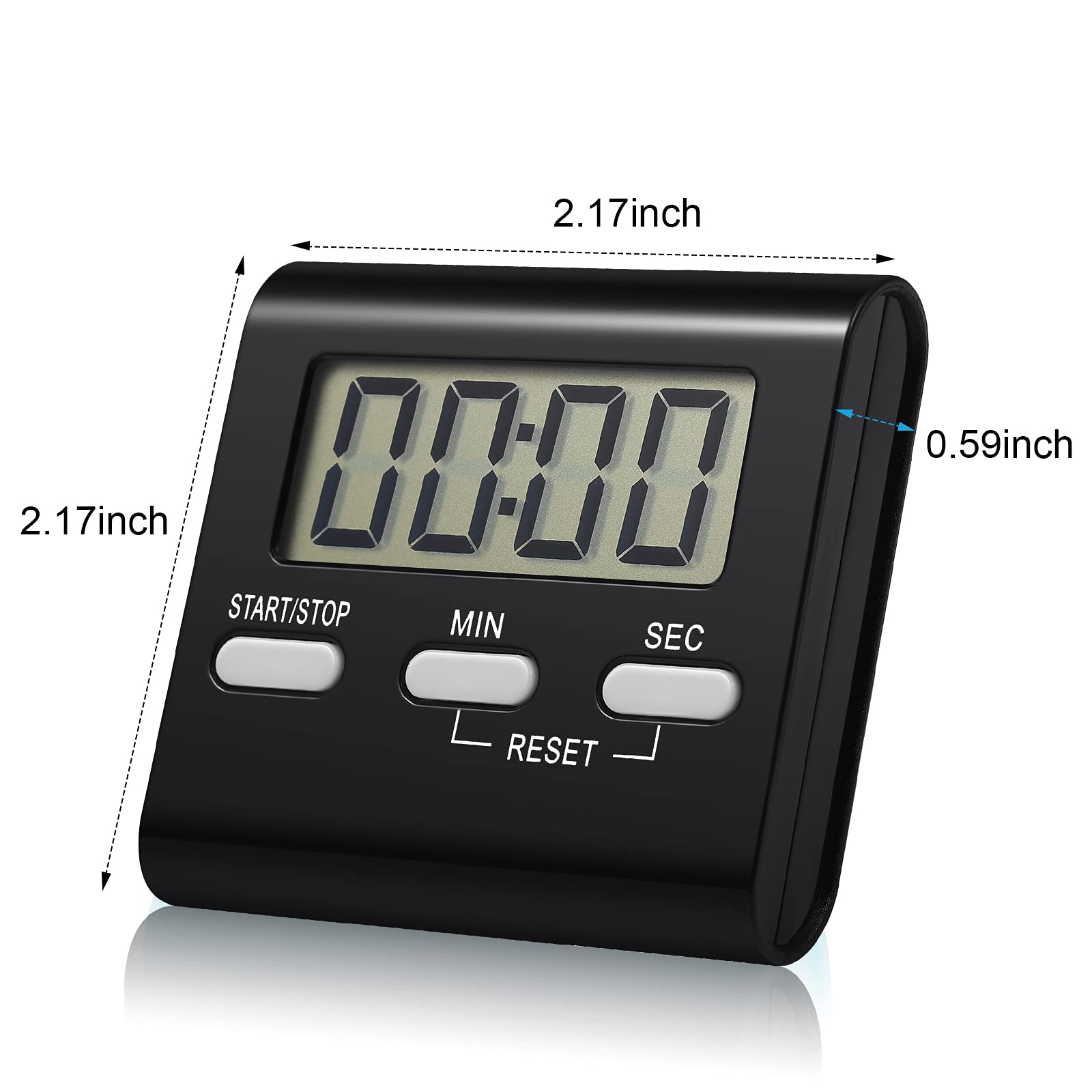 Frienda 6-Pack Magnetic Digital Kitchen Timer with Loud Alarm - Countdown Stopwatch for Cooking, Baking, Sports, Games, Office & Classroom Use | Clear Display, Strong Magnet for Easy Attachment