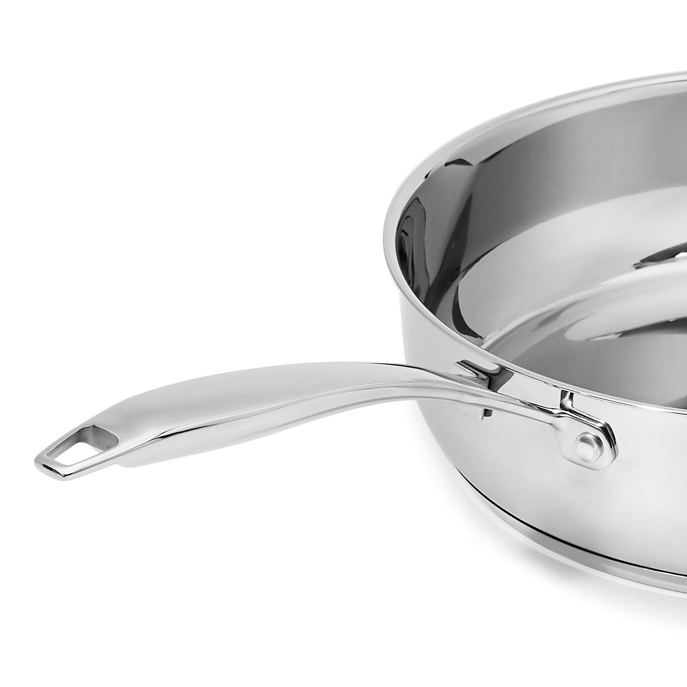 Amazon Basics 11-Piece Stainless Steel Cookware Set - Induction Ready Pots & Pans Set with Lids, Oven & Dishwasher Safe, Heavy Duty & Easy to Clean for Professional Cooking - Perfect for Home Chefs & Kitchen Enthusiasts