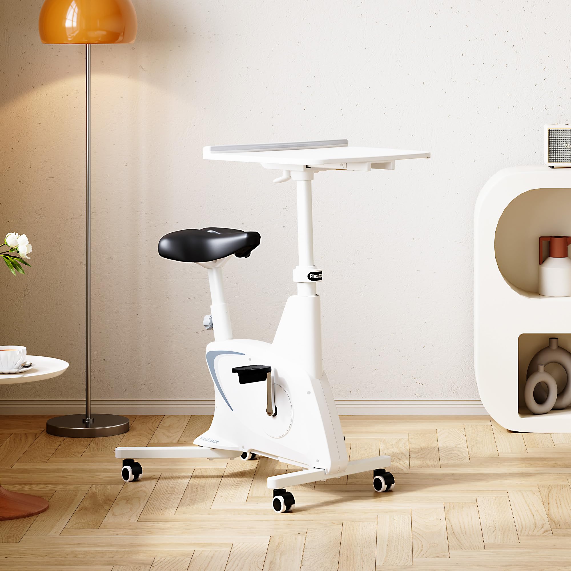 FLEXISPOT V9 3-in-1 Under Desk Exercise Bike with Adjustable Resistance, LCD Display & 350LBS Capacity - Home Office Workout Equipment for Cardio, Leg Training & Active Sitting