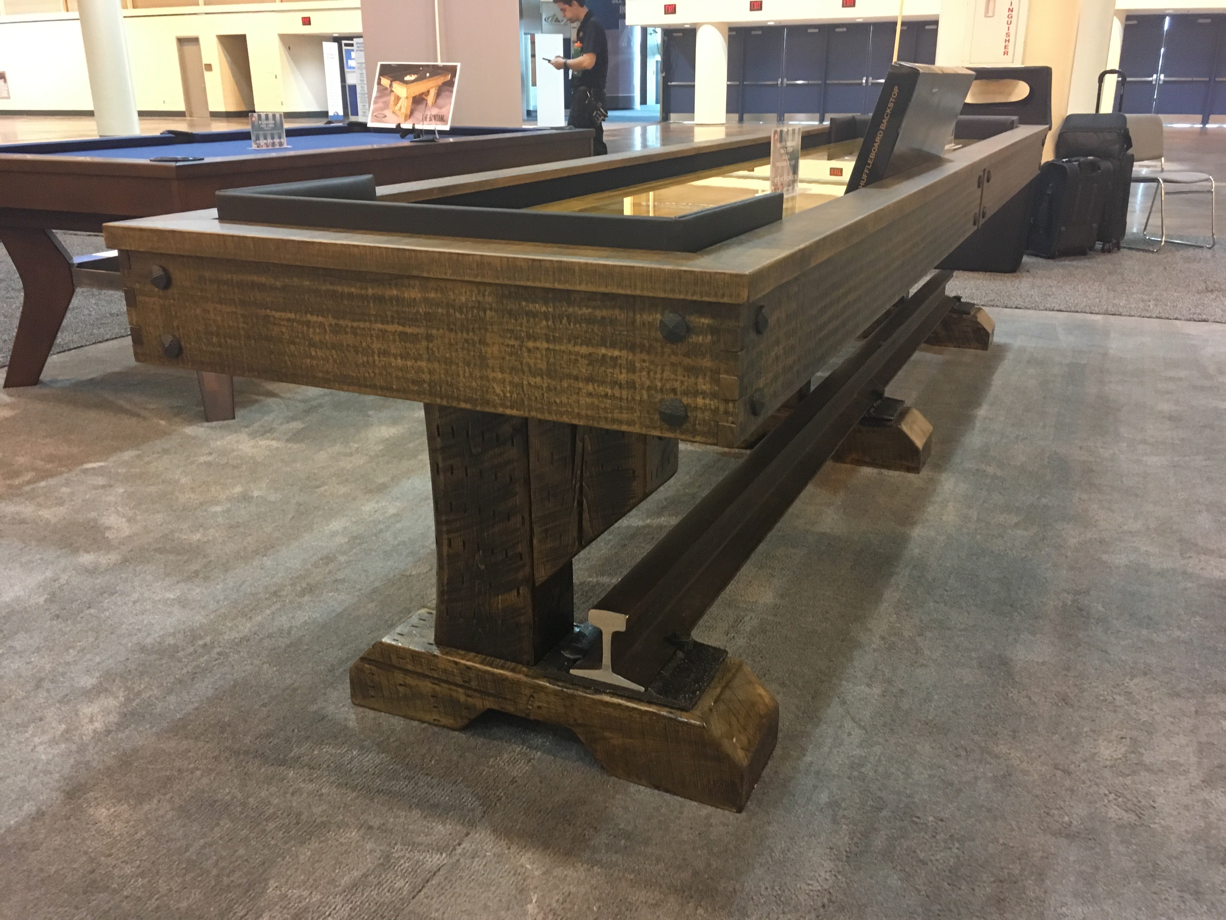 Olhausen Railyard Shuffleboard Table - Premium 12ft Indoor Shuffleboard for Game Rooms & Bars - Professional Tournament-Grade Surface - Perfect for Home Entertainment & Commercial Use