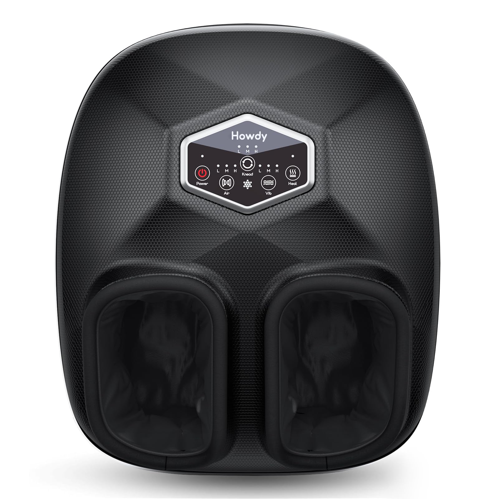 Premium Shiatsu Foot Massager with Heat & Air Compression - Deep Kneading Therapy, 3 Adjustable Intensity Levels - Perfect Gift for Men & Women (Fits US Size 12) - Includes Washable Covers & Travel Bag - Ideal for Home/Office Use & Post-Workout Recovery