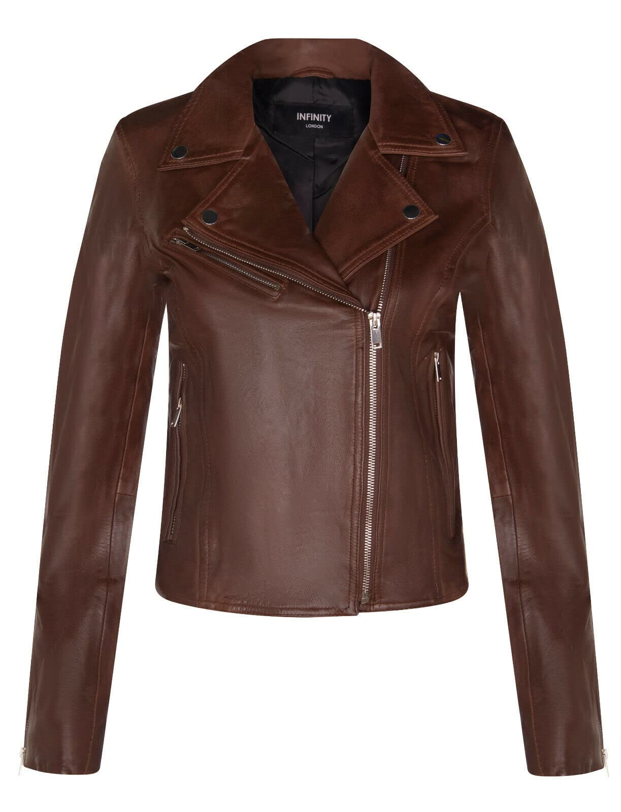 Women's Genuine Leather Biker Jacket - Classic Motorcycle Style for Fashion & Riding | Perfect for Casual Outfits & Outdoor Adventures