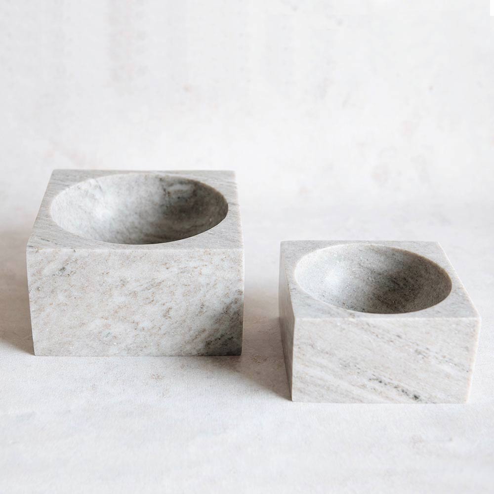 Modern Marble Bowl - Elegant Home Decor for Dining, Kitchen & Centerpiece Display | Perfect for Fruit, Salad & Decorative Serving