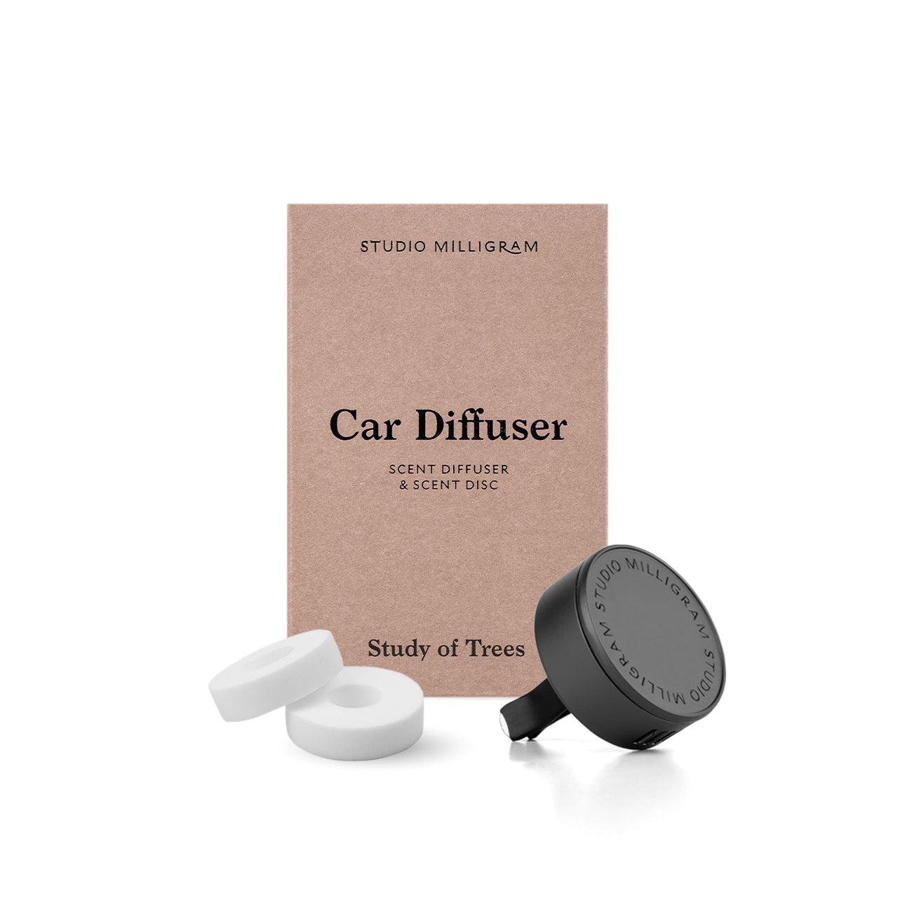Premium Studio Milligram Car Diffuser - Aromatherapy Essential Oil Diffuser for Cars, Home & Office | Portable USB-Powered Air Freshener for Relaxation & Stress Relief