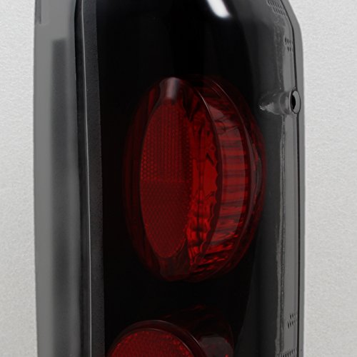AKKON Black Smoked Headlights & Tail Lights Set for 1992-1996 Ford F-150 F-250 F-350 Bronco - Upgrade Your Truck's Style & Night Visibility (Off-Road, Street Legal, Custom Look)