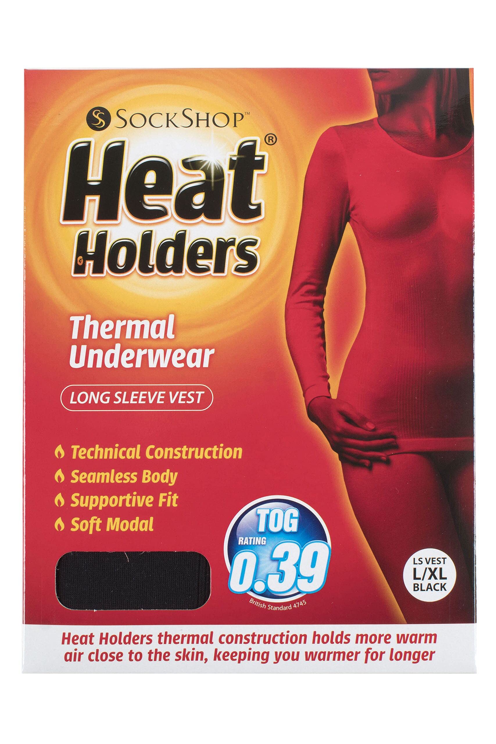 HEAT HOLDERS Women's Thermal Vest - 1 Pack Long Sleeve 0.39 Tog Winter Base Layer Top in 3 Colors | Warm Loungewear for Cold Weather & Outdoor Activities