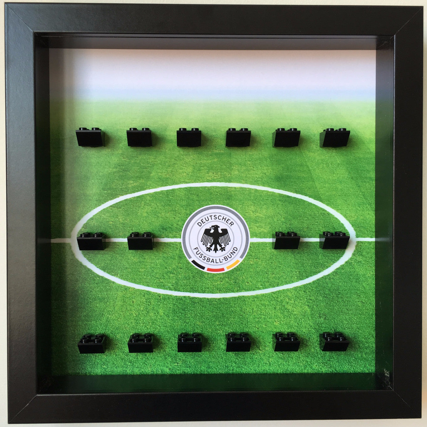 Official LEGO DFB German Football Team Minifigure Display Frame - Collectible Soccer Player Showcase for Home, Office & Fan Room Decor