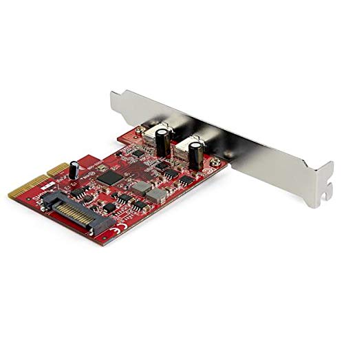 StarTech PCIe USB 3.1 Expansion Card with 2X USB-C Ports - 10Gbps SuperSpeed+ (ASM3142 Chipset) - PCI Express Gen 3 x4 - Compact 0.7