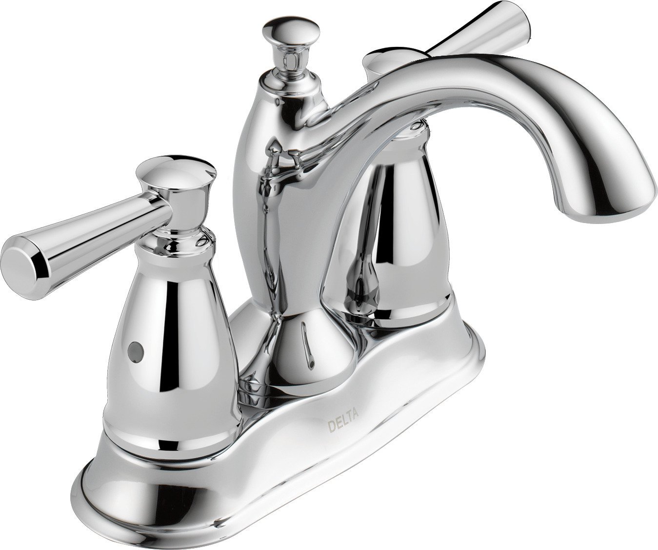 Delta Linden Centerset Bathroom Faucet - Chrome 2-Handle Bathroom Sink Faucet with Diamond Seal Technology & Metal Drain Assembly (Model 2593-MPU-DST) - Perfect for Modern Bathroom Renovations and Guest Bathroom Upgrades