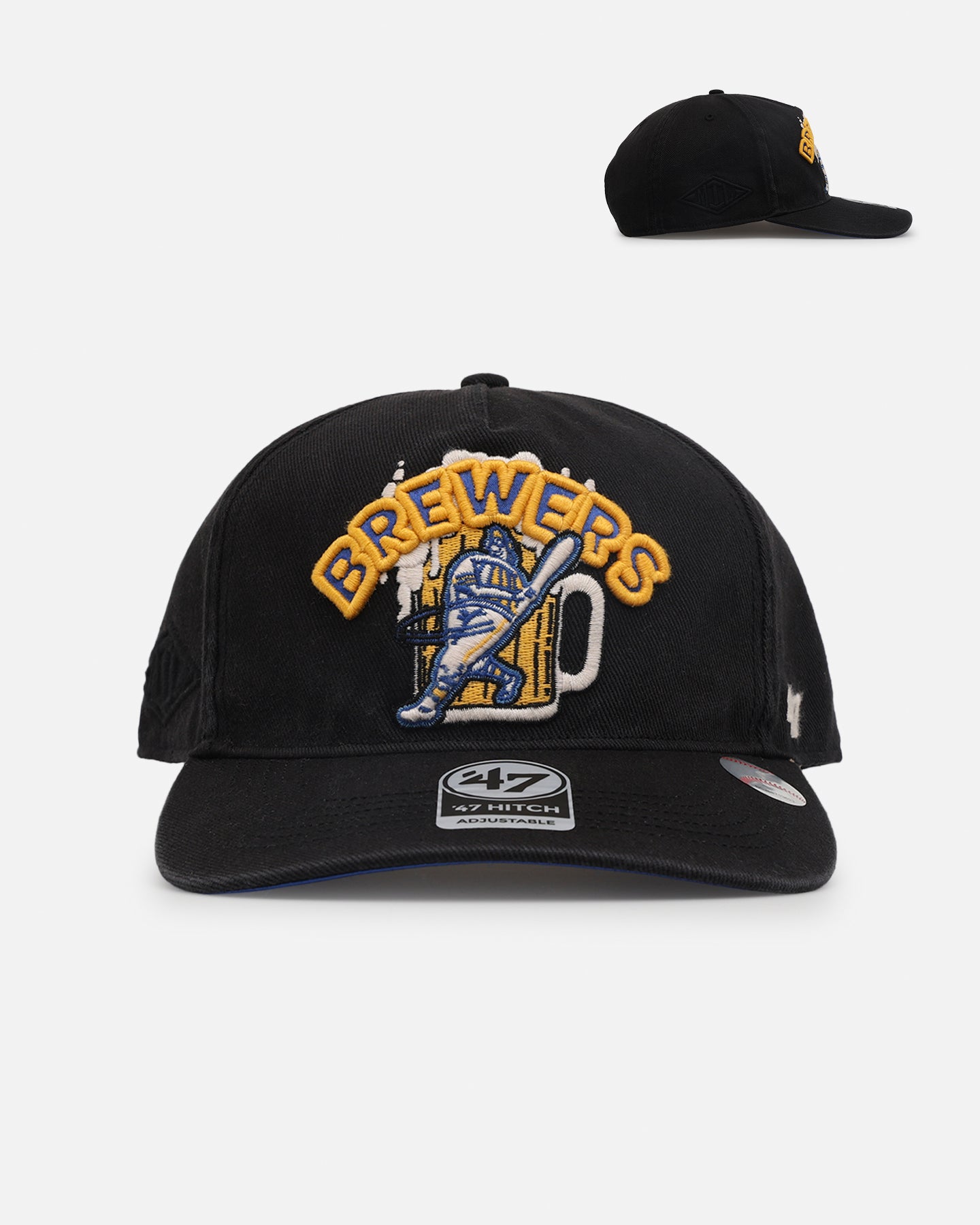47 Brand Milwaukee Brewers 'MLB Trophy Case' Snapback Hat - Adjustable Black Baseball Cap for Men & Women - Perfect for Baseball Games, Sports Events & Casual Wear