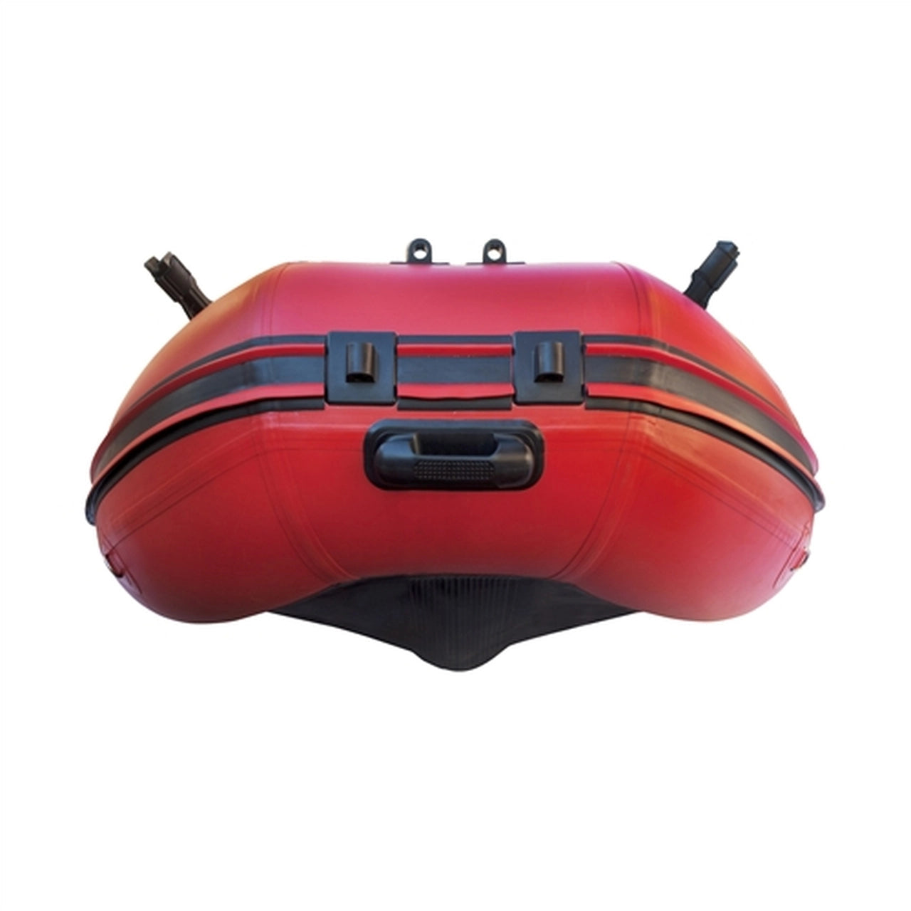 Aleko PRO 12.5 ft Inflatable Fishing Boat with Aluminum Floor & Front Board Holders - Red & Black - Perfect for Lake Fishing, River Adventures & Offshore Angling