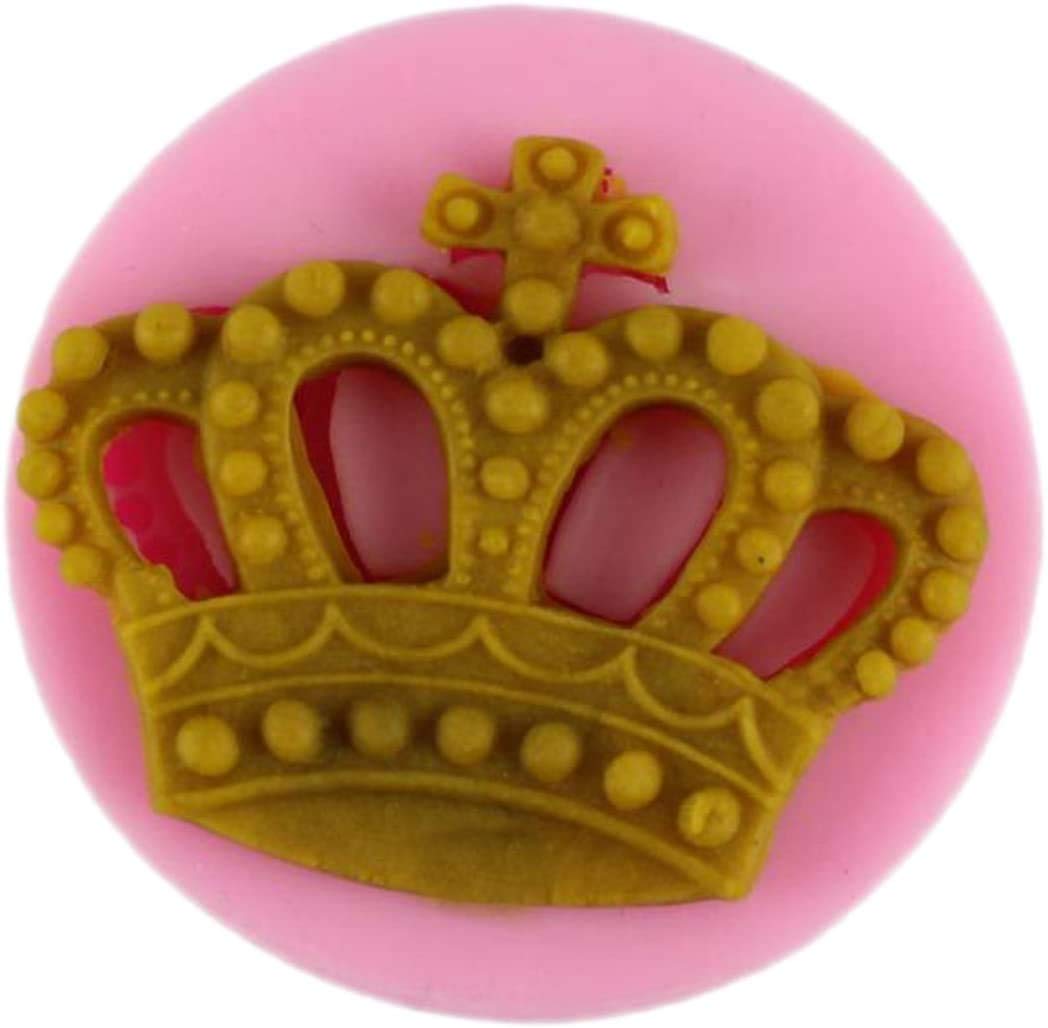 RKPM HOMES Silicone Crown Fondant Mold - Princess Cake Decorating Tool for Wedding, Birthday & Party Cakes (1 Cavity Crown & Heart Chocolate Mold) - Perfect for Sugar Craft, DIY Desserts & Baking Decorations