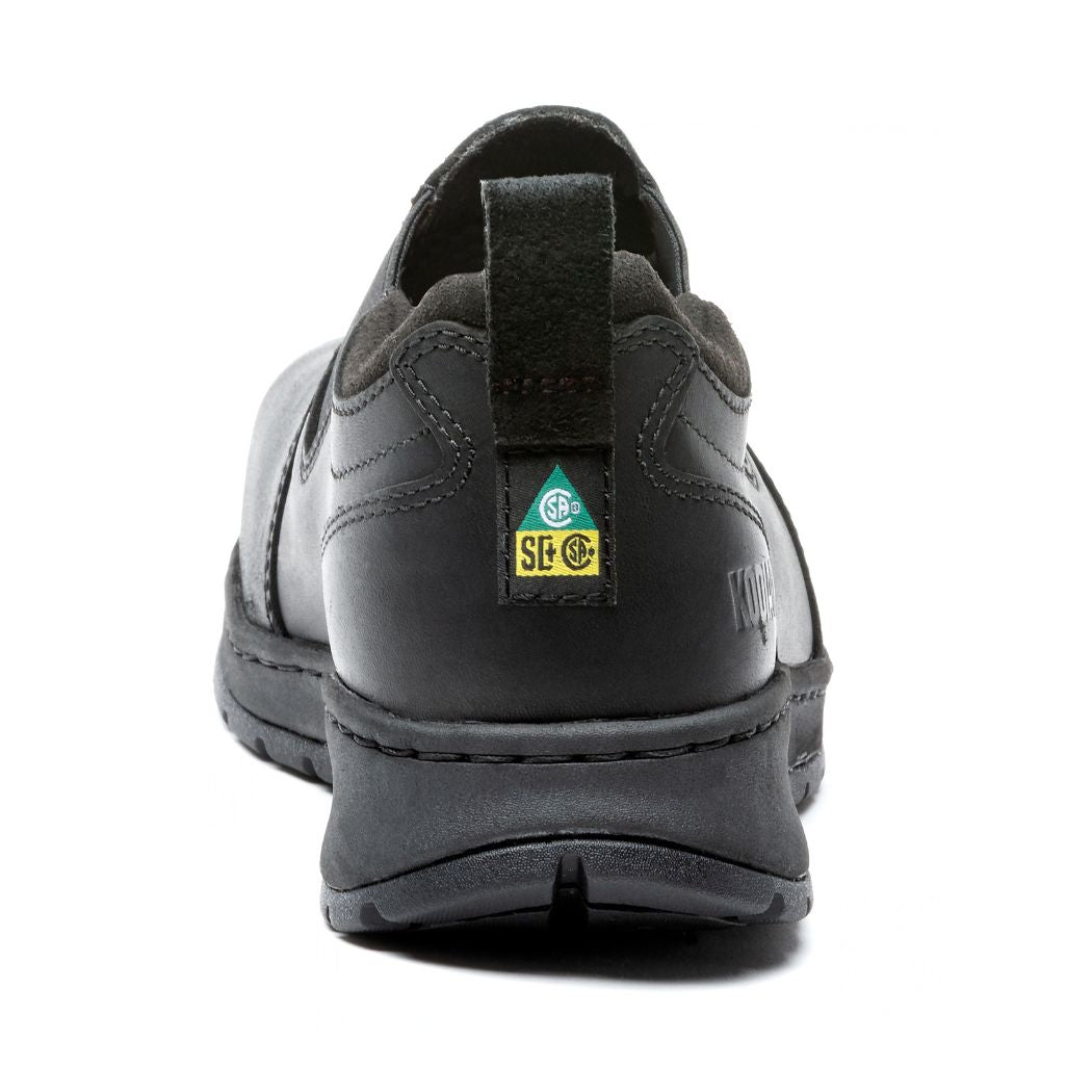 Kodiak Rossburn Men's Aluminum Toe Pull-On Work Safety Shoes KD0A4NLMBLK - Black Slip-Resistant Work Boots for Construction, Warehouse & Industrial Safety
