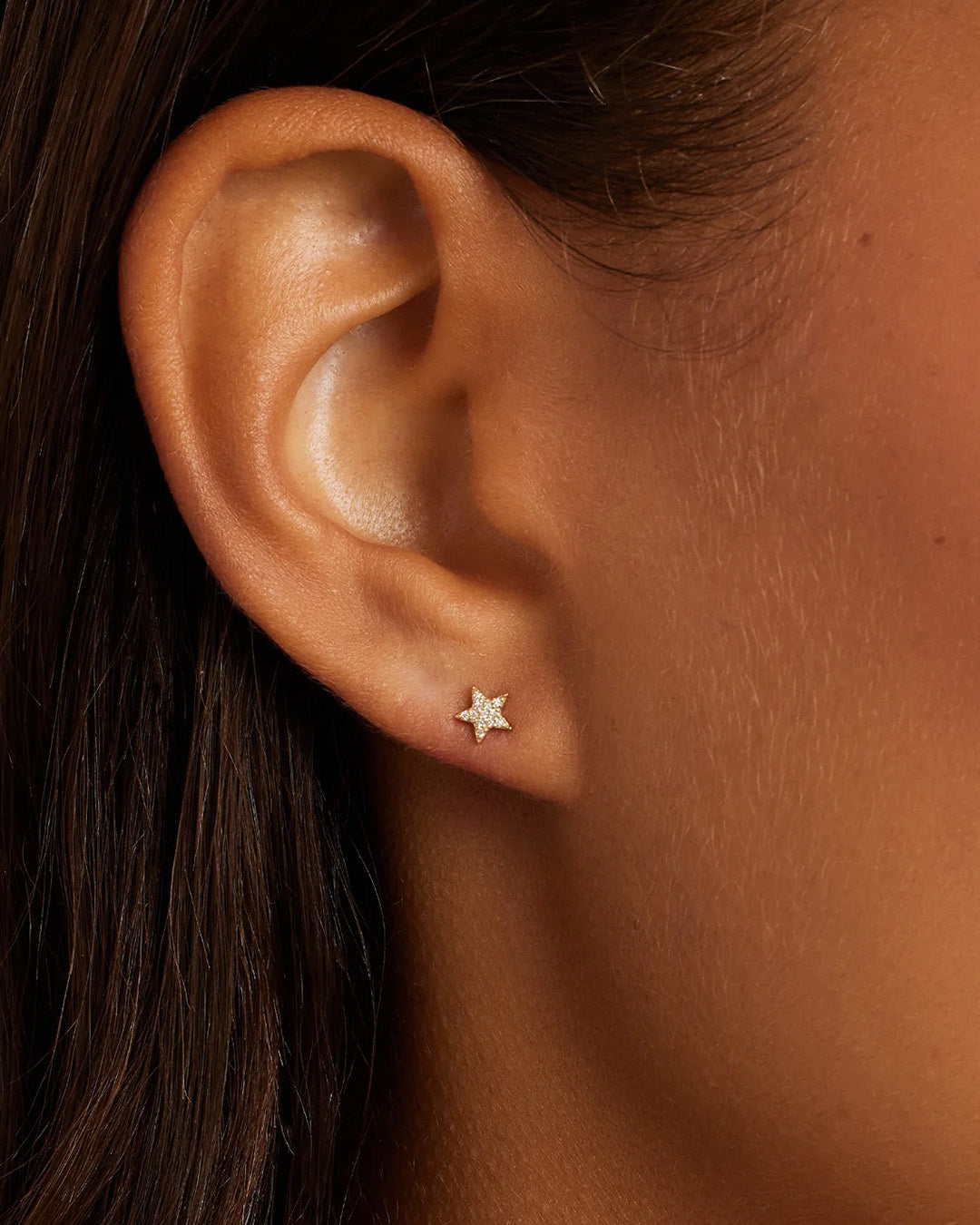 Sparkling Diamond Star Stud Earrings for Women - 14K Gold Plated Elegant Star Earrings for Everyday Wear & Special Occasions