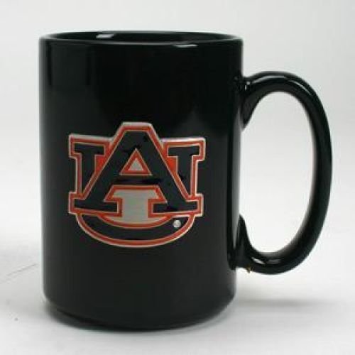 G.A.P. Auburn Tigers 15oz Black Ceramic Coffee Mug - Perfect for Hot Drinks, Office Use & College Football Fan Gifts