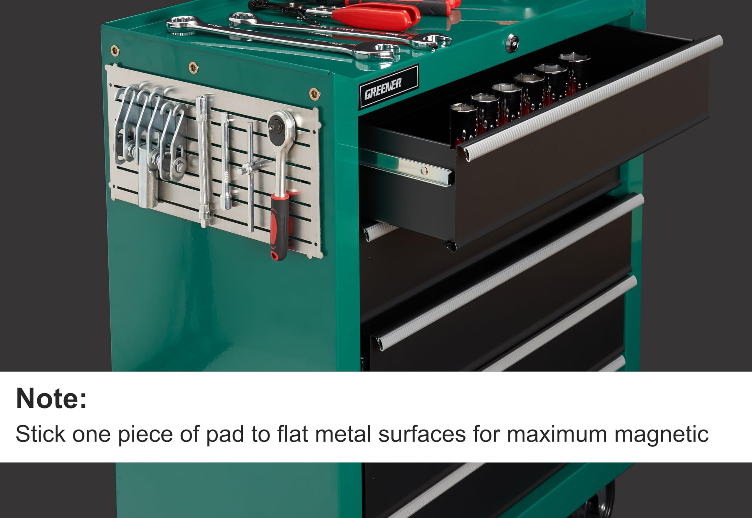 Super Strong Magnetic Tool Holder & Pad Set of 2 - Heavy Duty Mechanic Tool Tray & Magnetic Parts Mat for Automotive Organization - Perfect for Screws, Bolts, Wrenches & Sockets - Vertical, Horizontal & Upside Down Use - Ideal for Garage, Workshop & DIY Projects