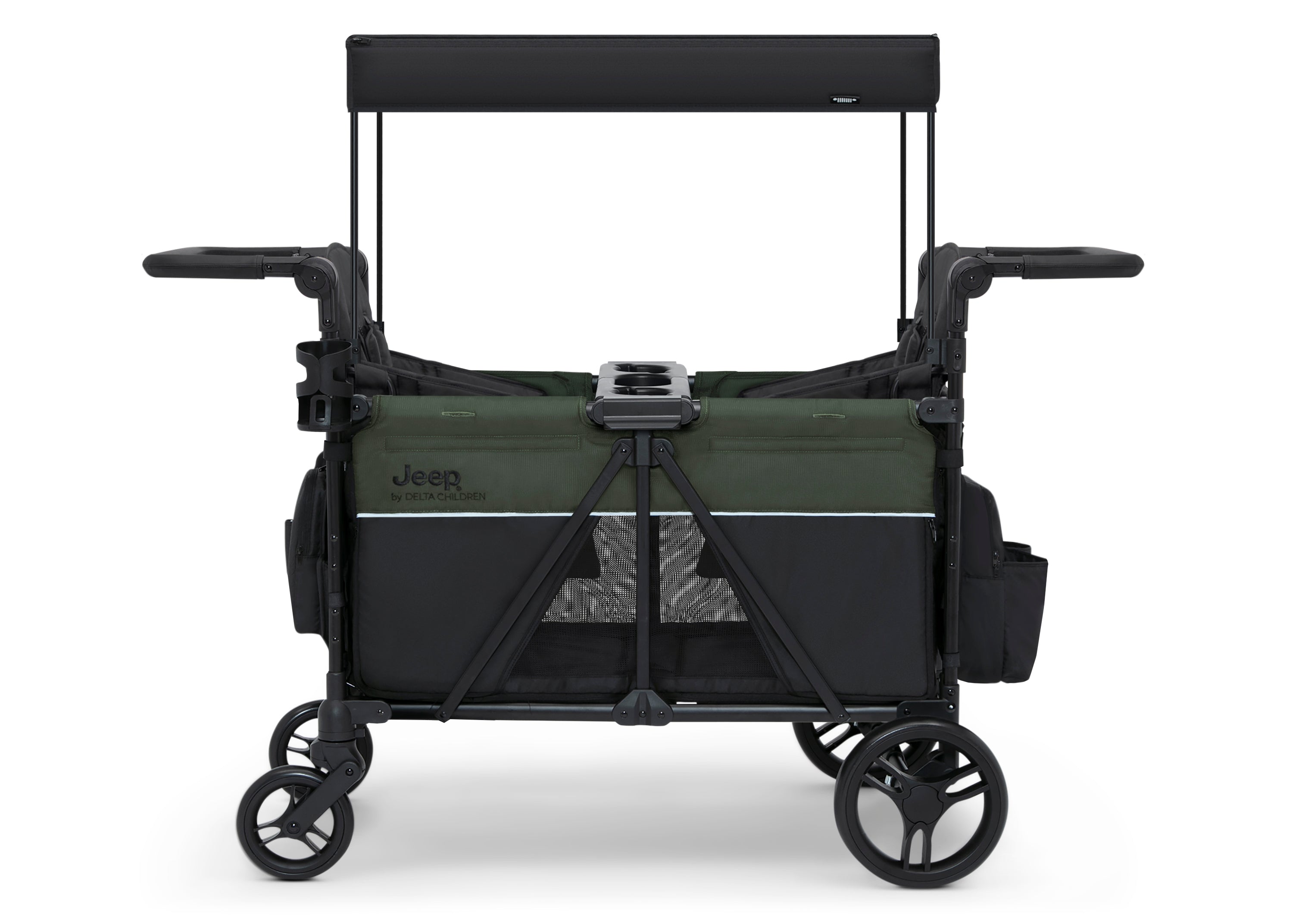 Jeep Aries Stroller Wagon - All-Terrain 4-Wheel Stroller Wagon for Kids, Foldable Baby Wagon with Canopy & Storage | Perfect for Beach, Park, Camping & Outdoor Adventures