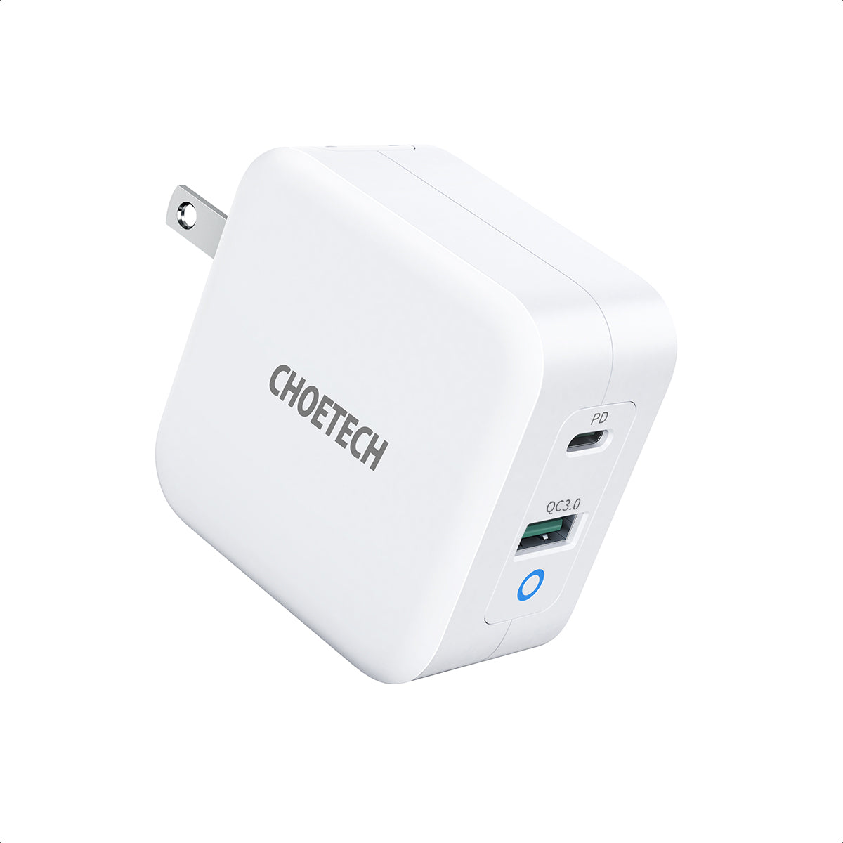 65W GaN PD Fast Charger with Dual USB C Ports - Compact Foldable Design for iPhone, MacBook, Samsung & More - Perfect for Travel, Office & Home Use