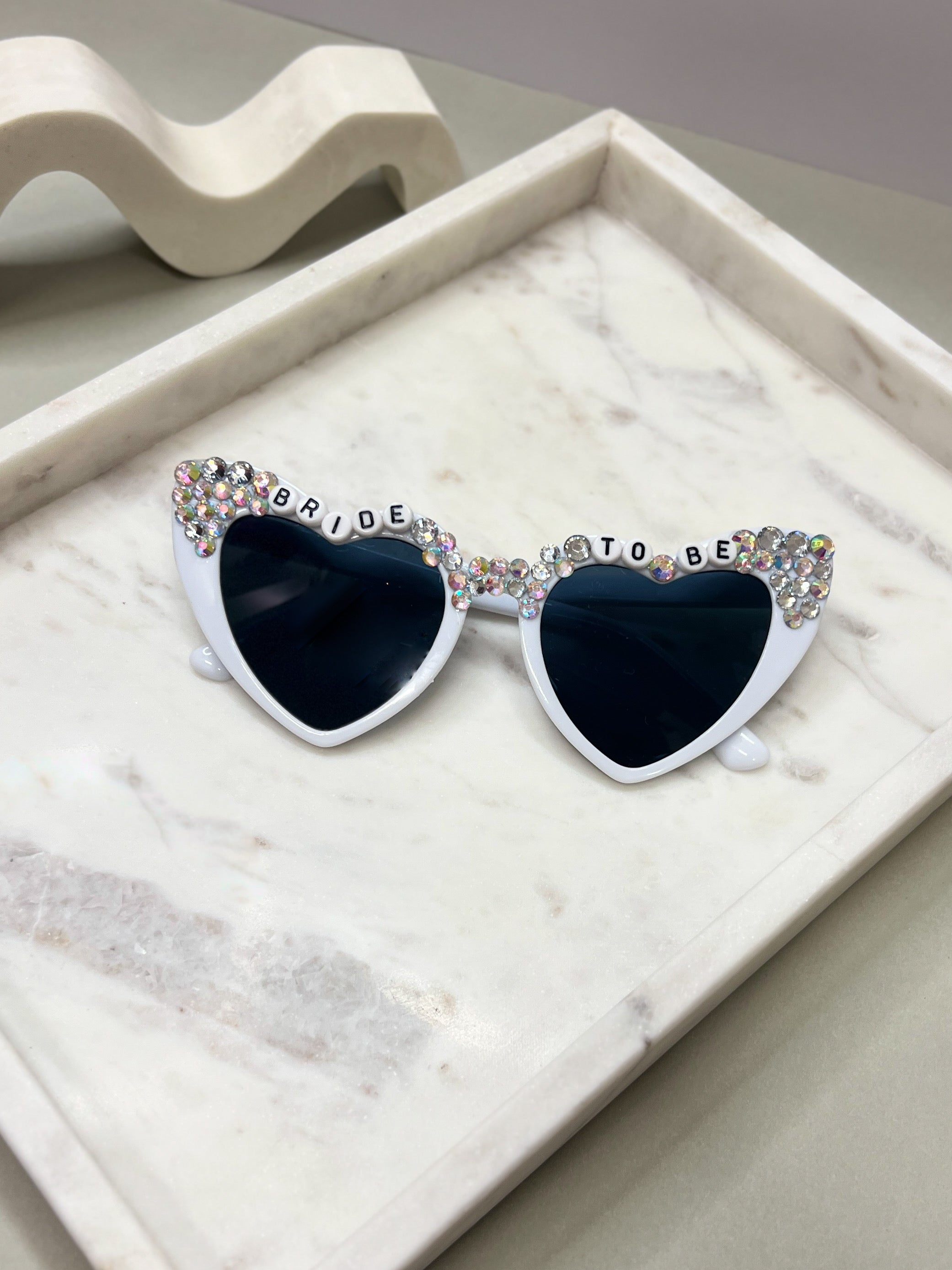 Bride To Be Heart Sunglasses - Cute Heart-Shaped Sunglasses for Bachelorette Parties & Wedding Celebrations