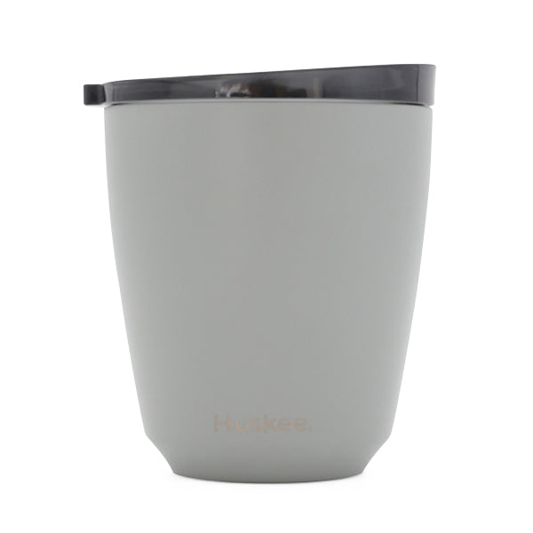 Huskee Stainless Steel Reusable Coffee Cup with Lid - Insulated Travel Mug for Hot & Cold Drinks, Perfect for Office, Camping, and Commuting