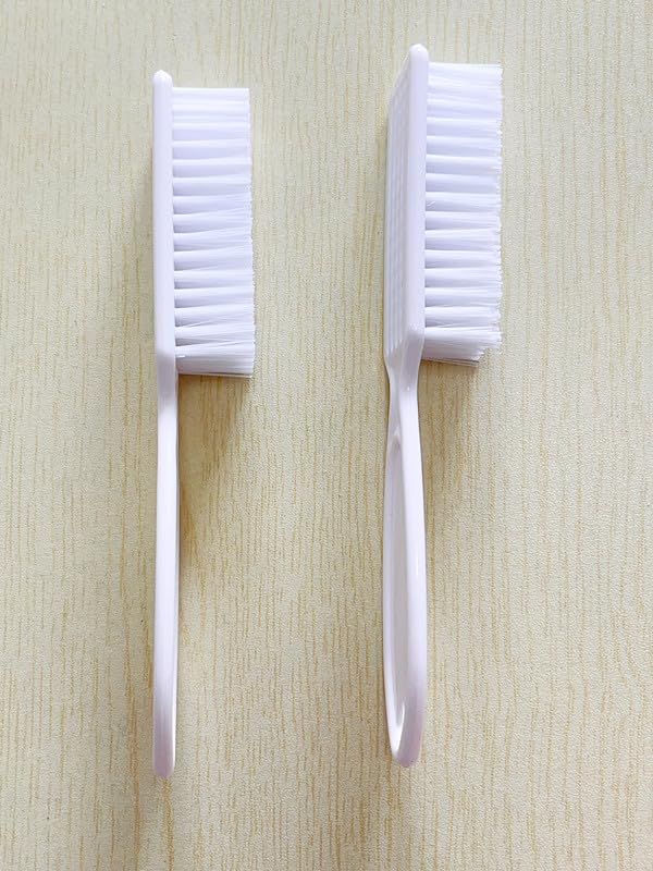 12Pcs Nail Brush Set for Cleaning Fingernails & Toenails - Ergonomic Handle Grip Manicure Pedicure Tools with Soft Bristles - Professional Nail Dust Cleaning Brush for Home, Salon, Spa - Perfect for Women & Men (White)