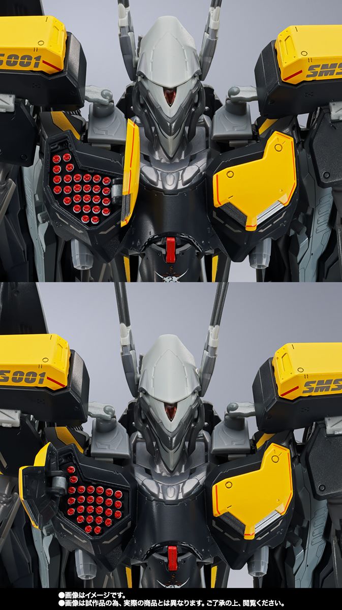 Bandai DX Chogokin Macross Frontier VF-25S Armored Messiah Valkyrie Ozma Lee Custom Revival Ver. Action Figure - Collectible Anime Robot Toy for Display & Play