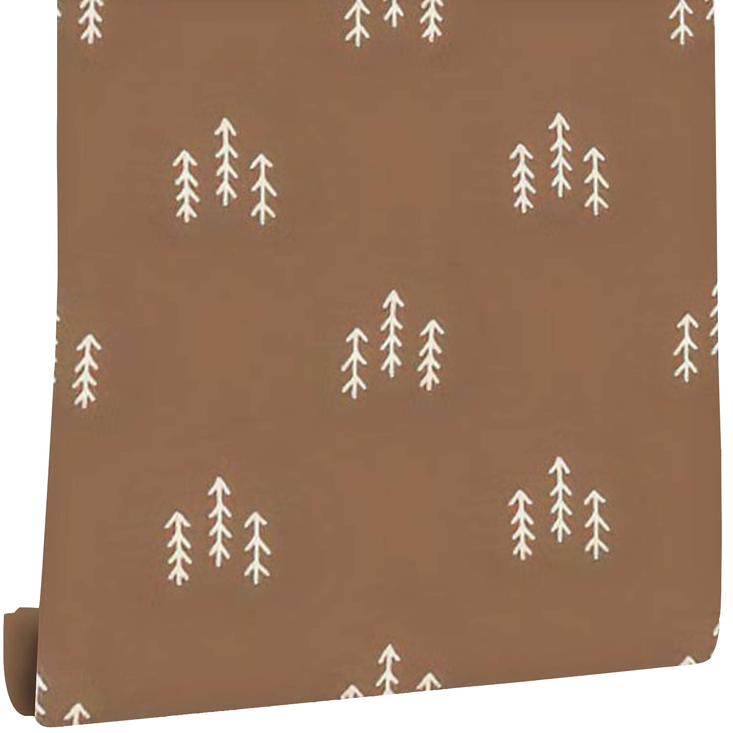 Modern 3D Seamless Forest Trees Wallpaper - Gender Neutral Baby Pattern, Peel & Stick Removable Wall Sticker Mural for Living Room, Bedroom & TV Background - Perfect for Nursery Decor, Home Renovation and Interior Design Projects
