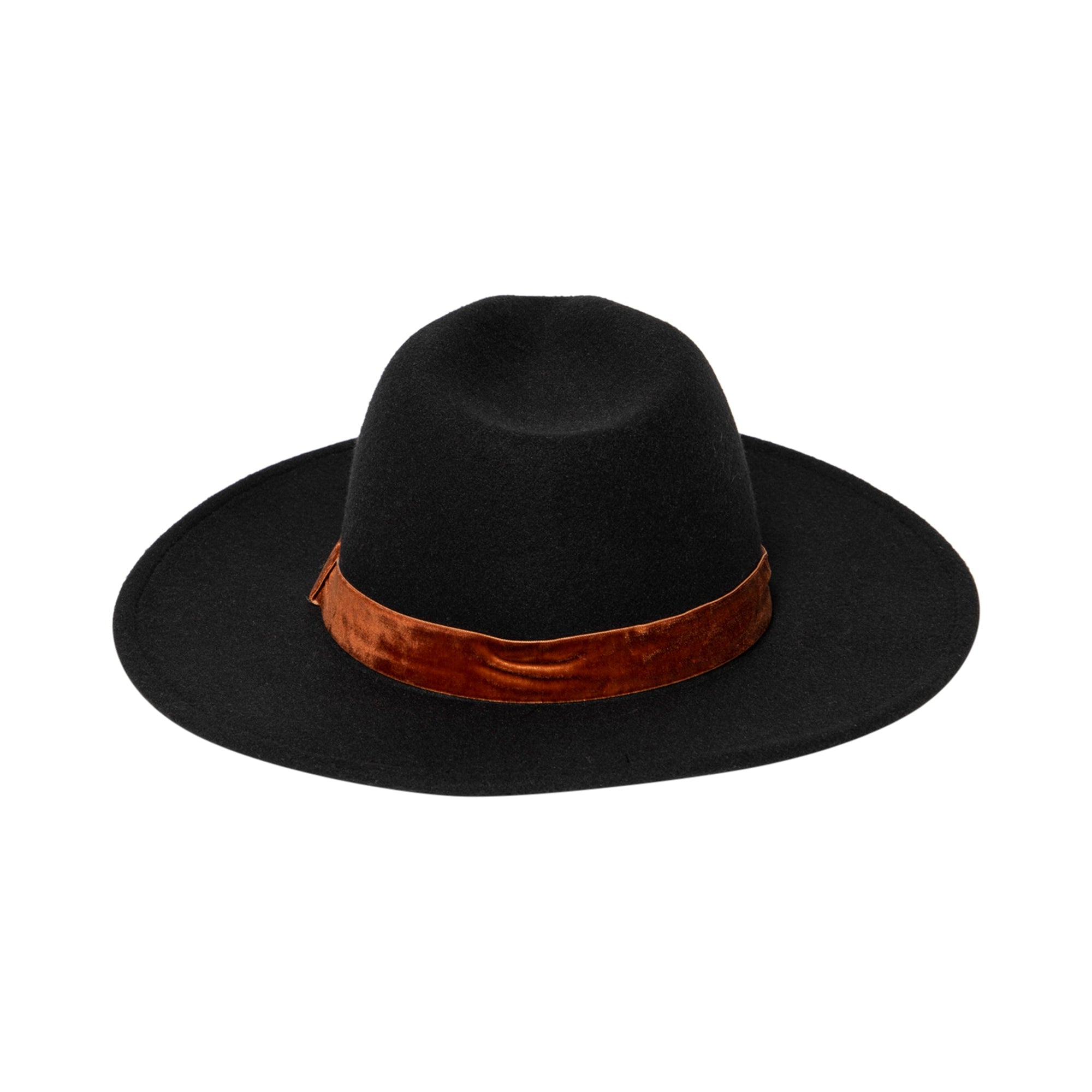 Stylish Women's Faux Felt Fedora Hat with Velvet Band - Fashionable Wide Brim Hat for Outdoor, Party & Special Occasions