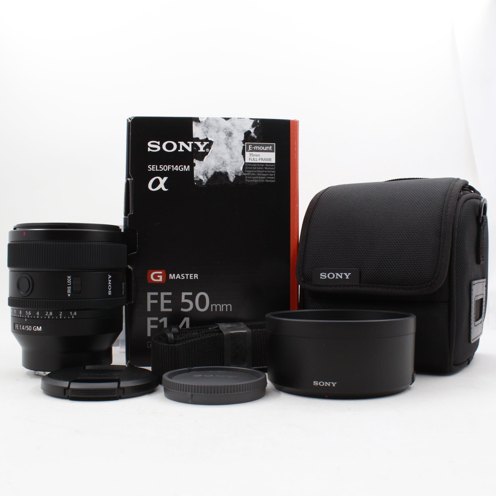 Open Box Excellent Condition Sony FE 50mm f/1.4 GM Lens - Premium Full Frame Portrait & Low Light Photography